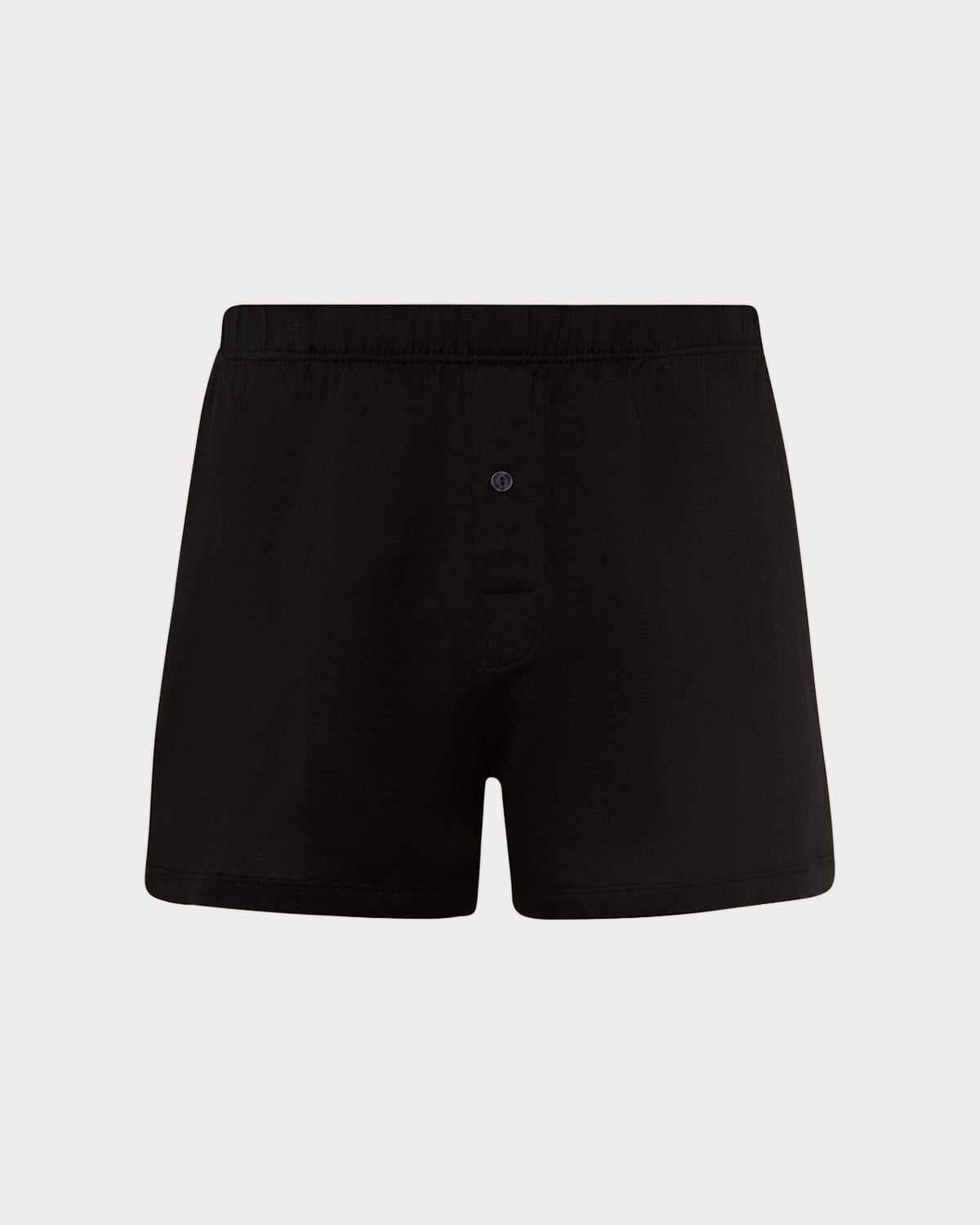 Shop Hanro Men's Sporty Mercerized Cotton Boxers In Black