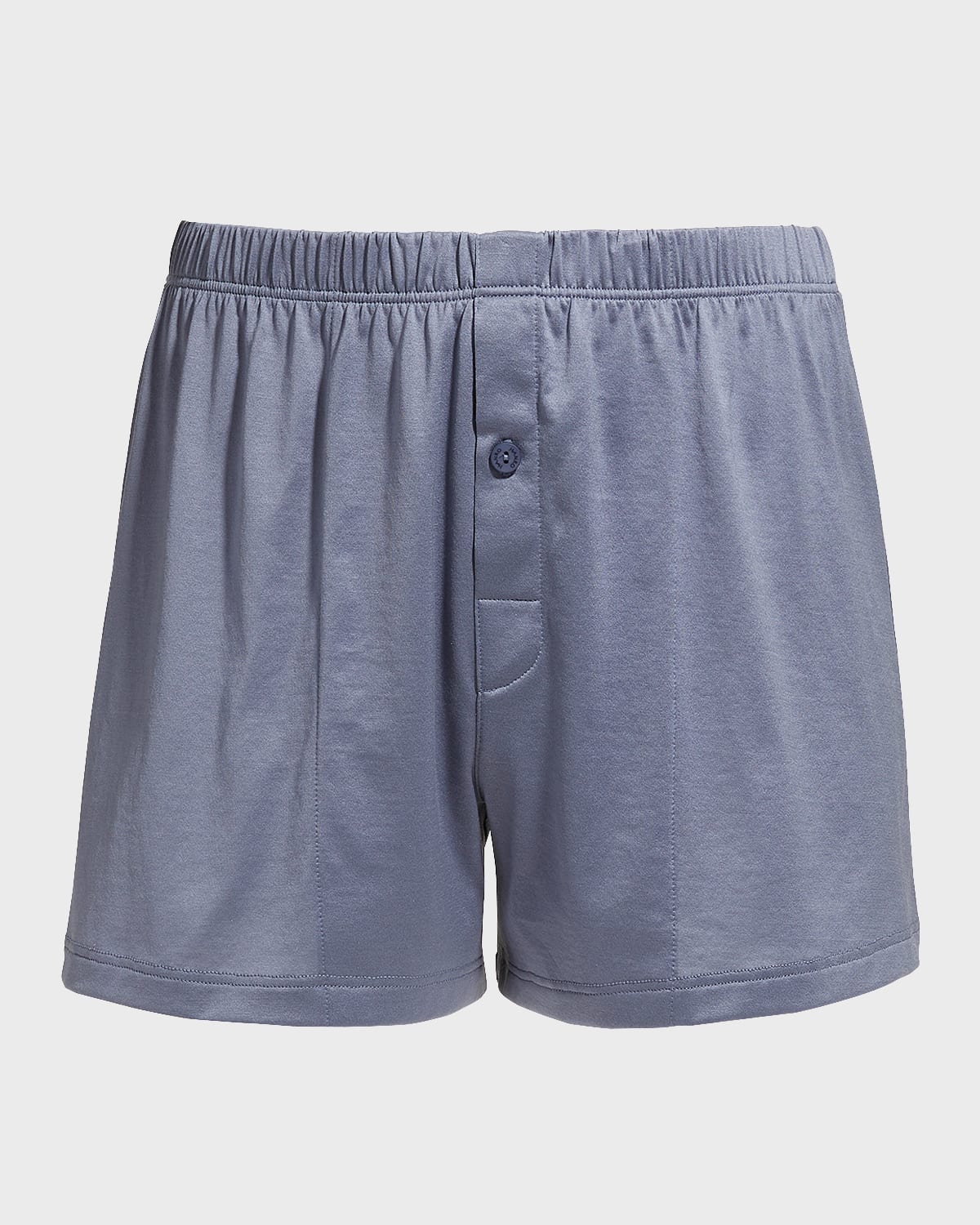 Hanro Men's Sporty Mercerized Cotton Boxers In Deep Onyx
