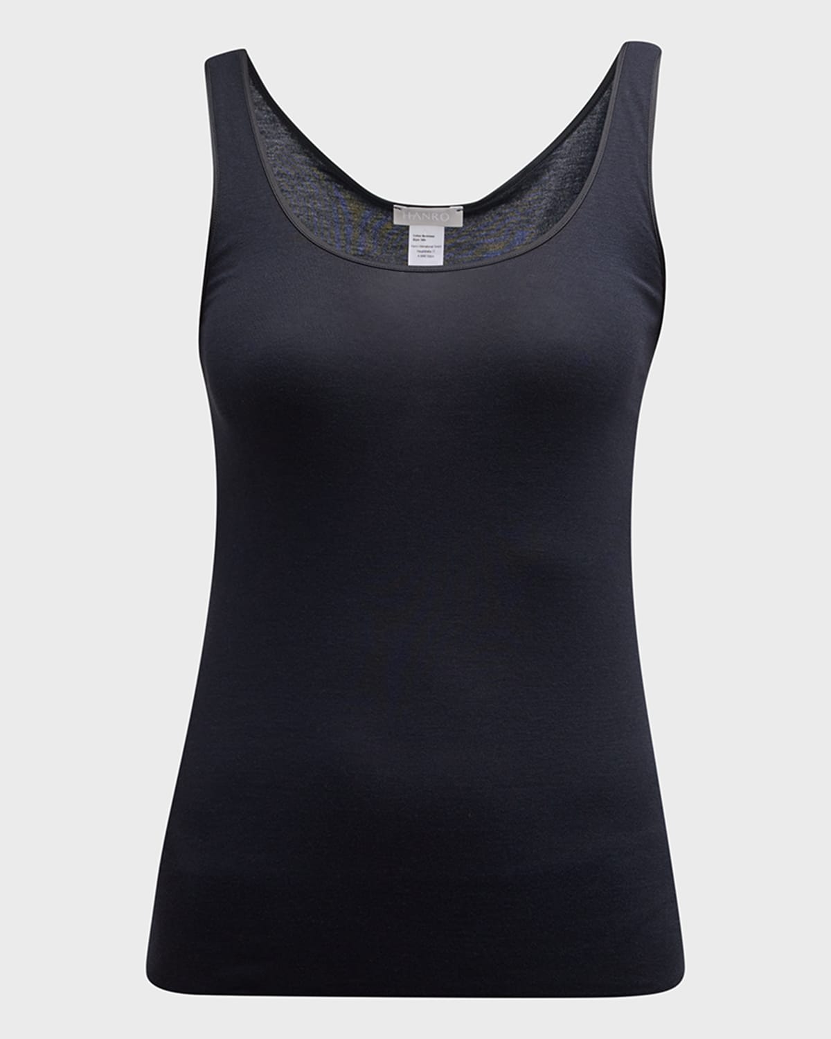 Shop Hanro Cotton Seamless Tank In Black