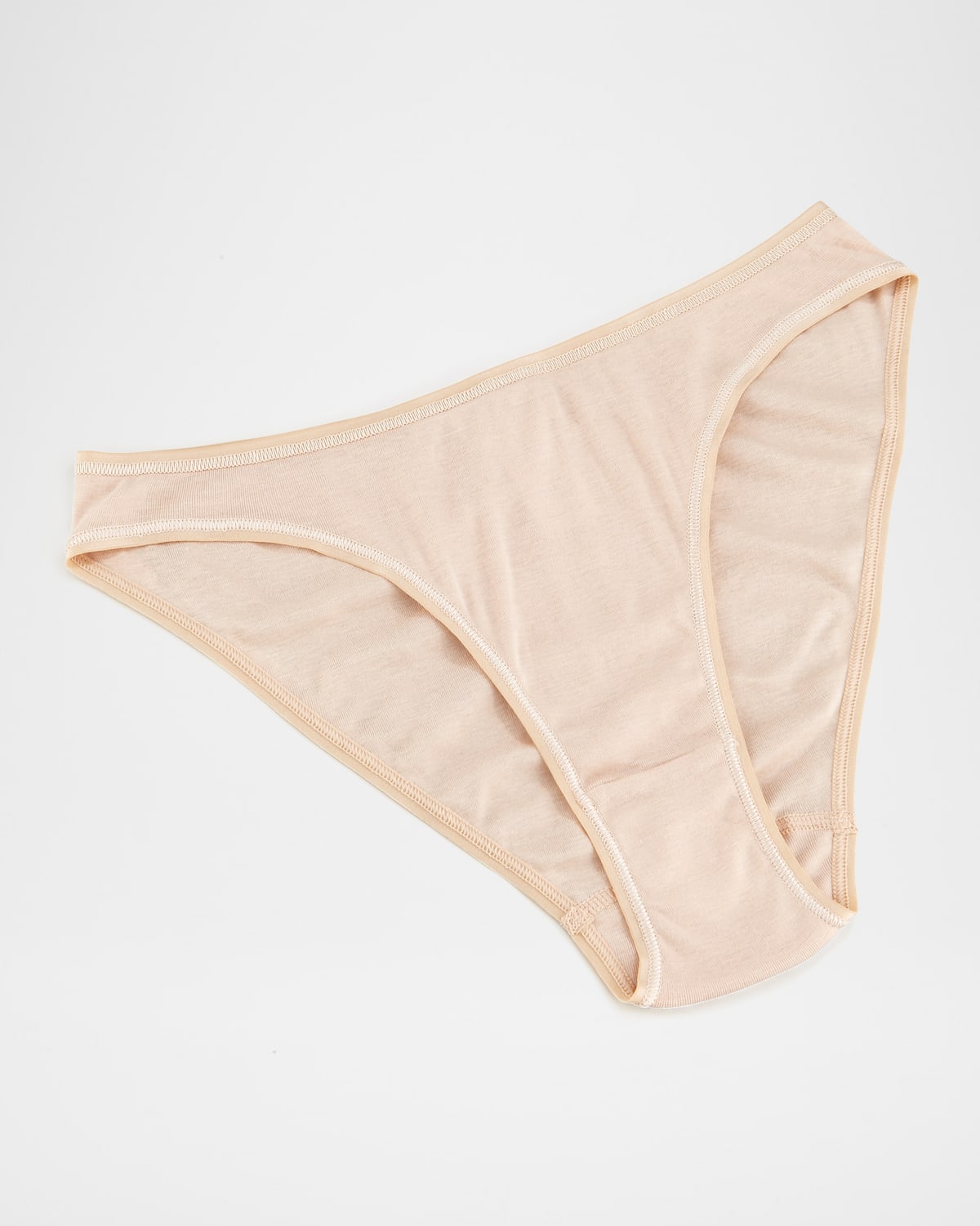 Shop Hanro Seamless High-cut Cotton Briefs In Skin