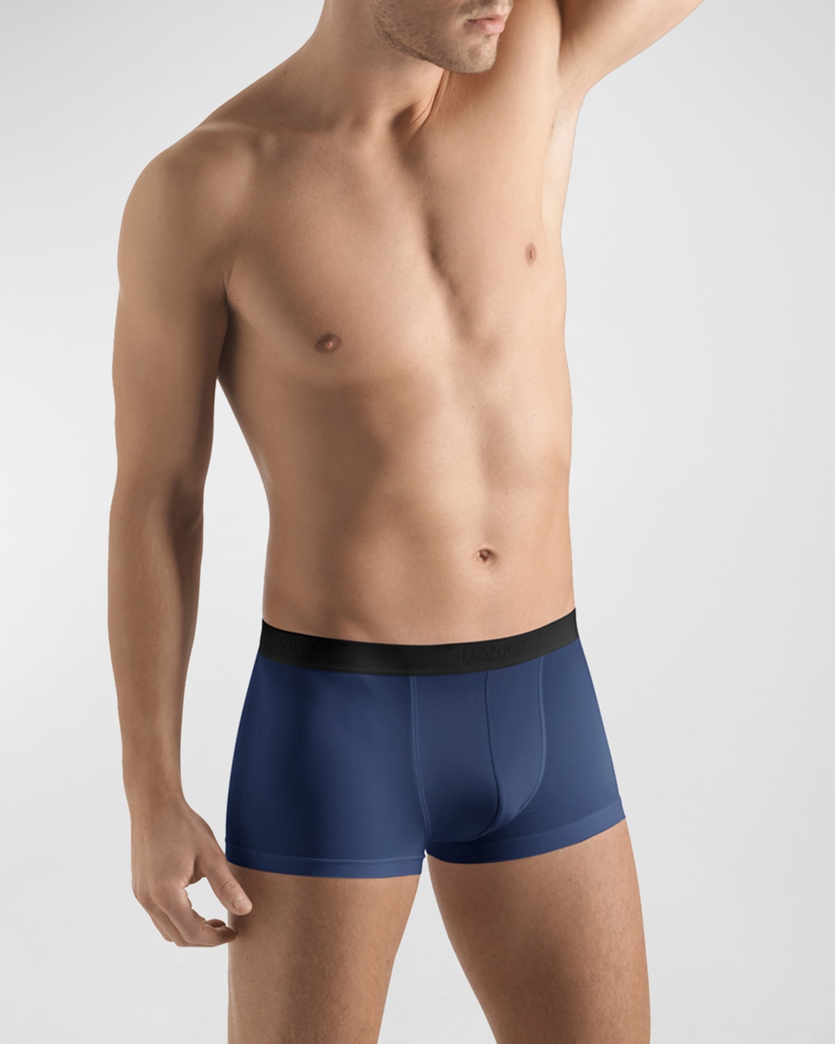 Navy Micro Touch boxer trunks, Hanro