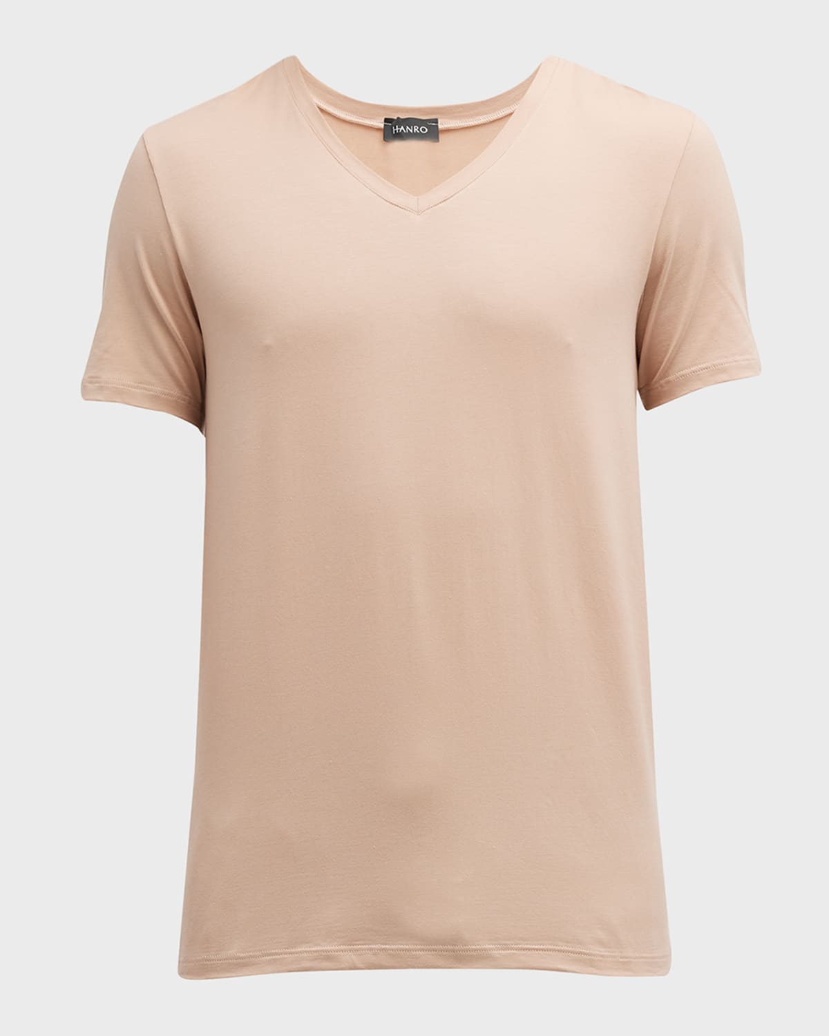 Shop Hanro Cotton Superior V-neck T-shirt In Neutral