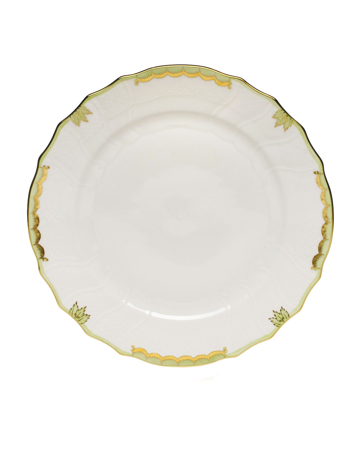 Herend Princess Victoria Dinner Plate In Green