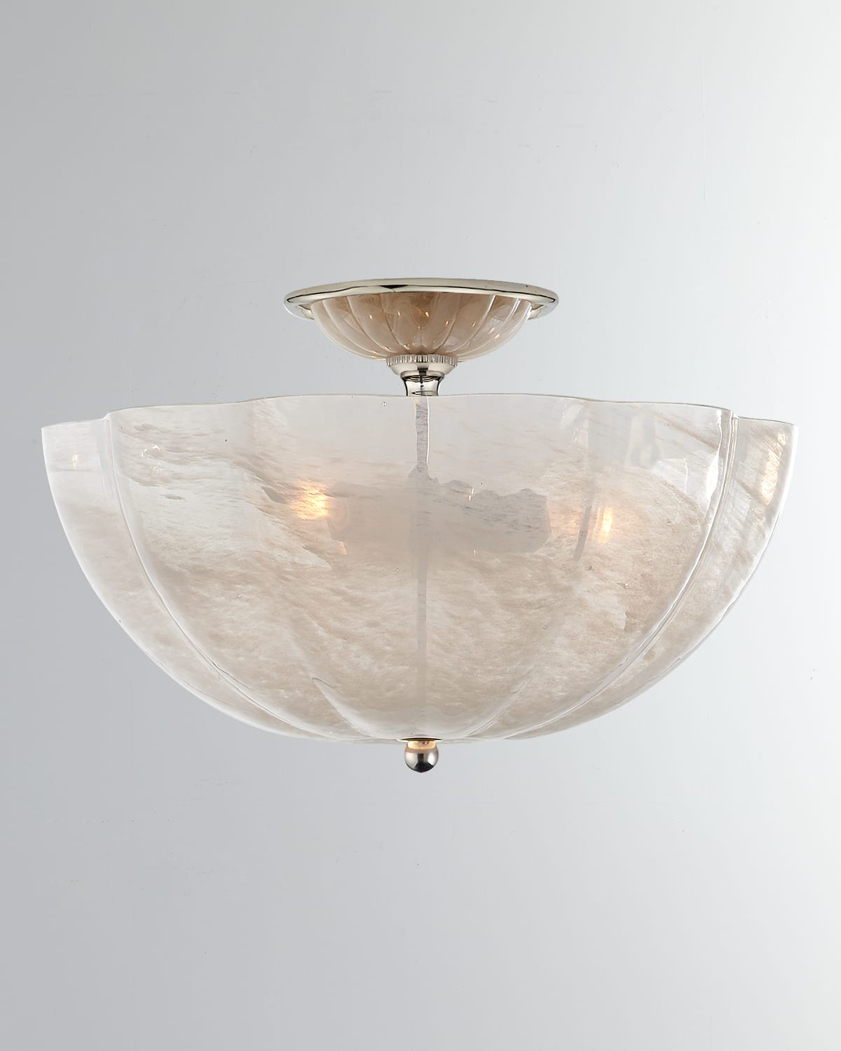 Visual Comfort Signature Rosehill Semi-flush By Aerin In Silver