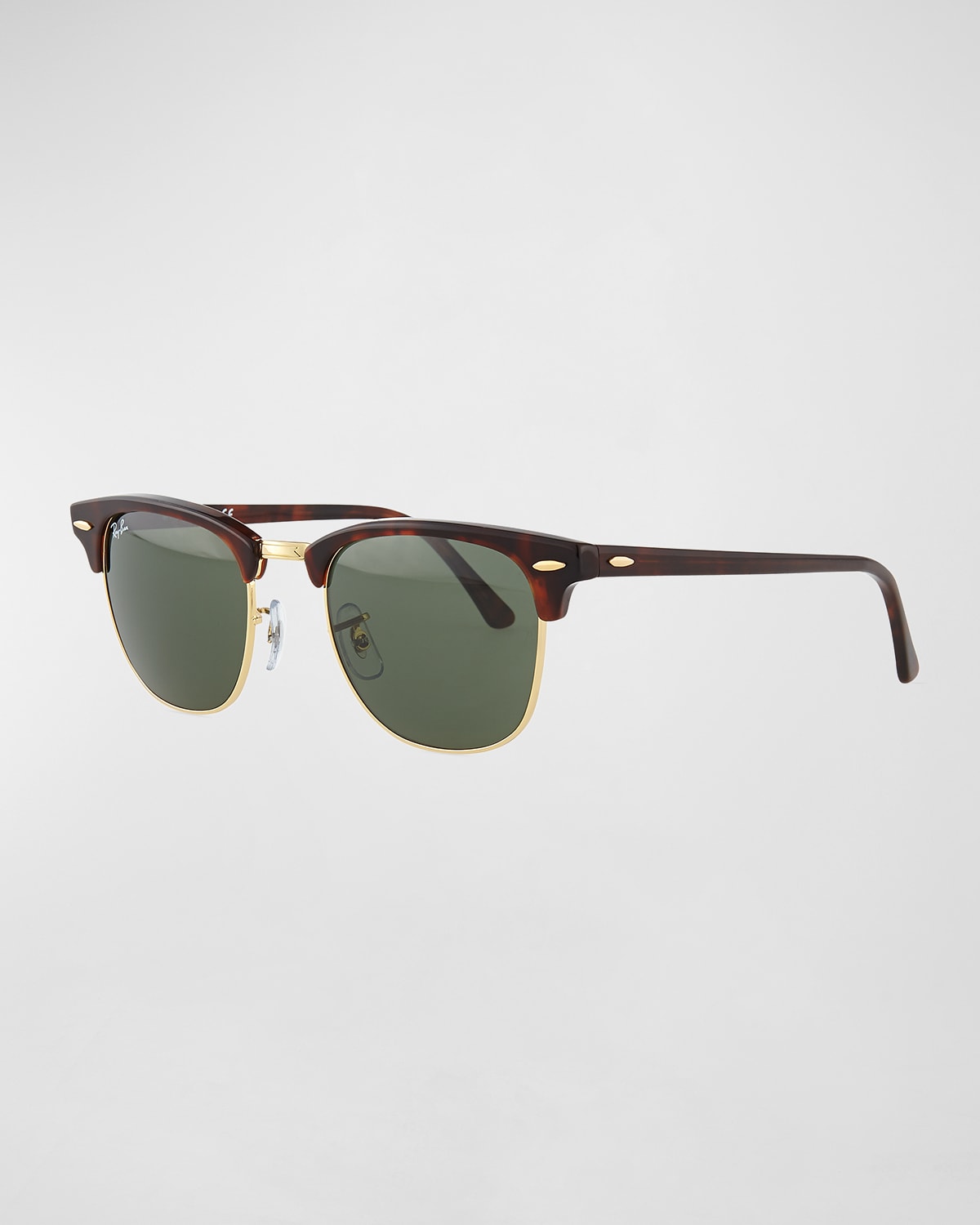 Ray Ban Unisex Polarized Low Bridge Fit Sunglasses, Rb3016f Clubmaster Classic 55 In Black Floral