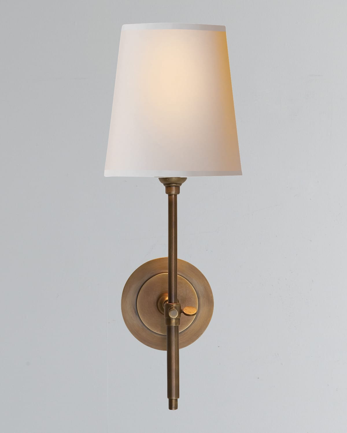 Thomas O'brien Bryant Sconce With Antiqued-brass Finish In Bronze