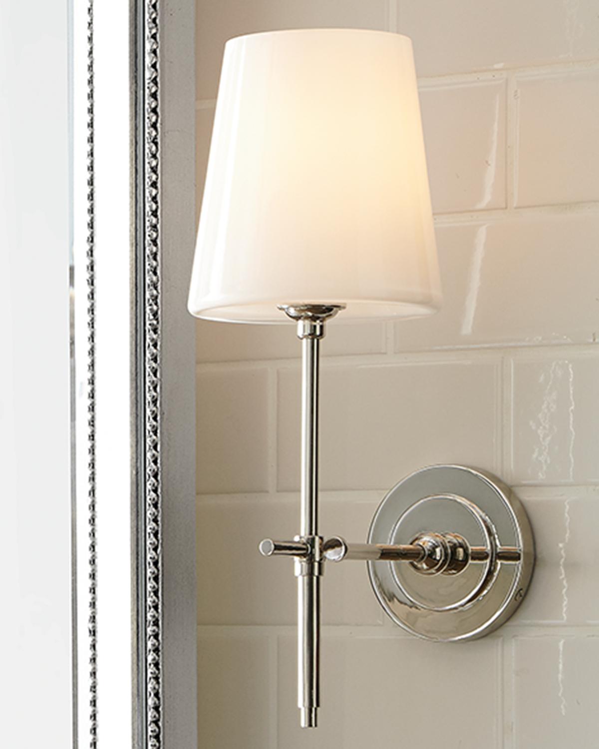 Thomas O'brien Bryant Sconce With Glass Shade