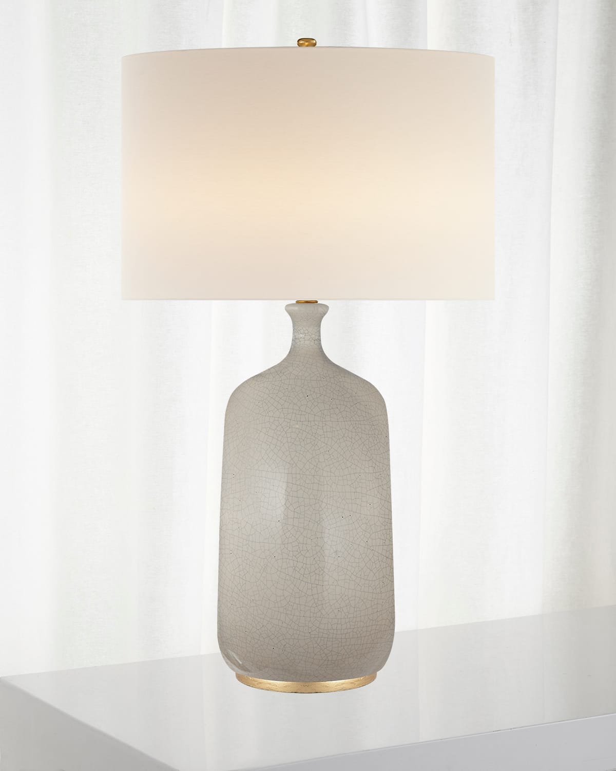 Aerin Culloden Blue Lagoon Table Lamp In White Pattern