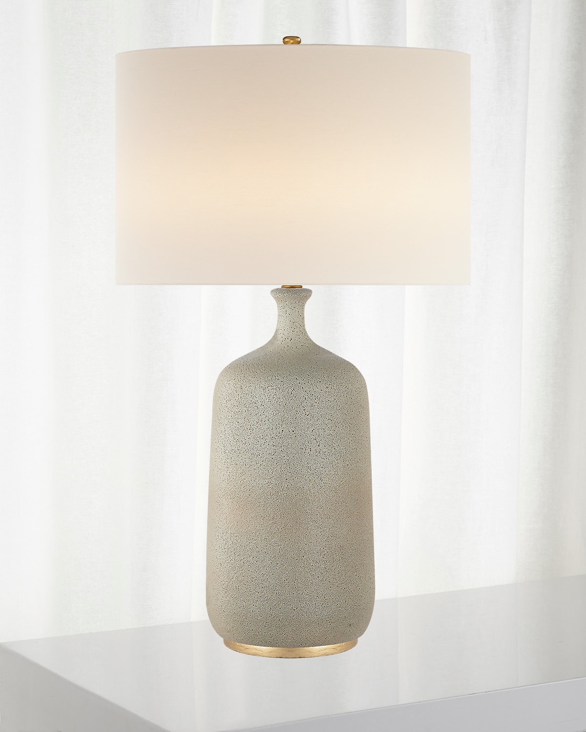 Aerin Culloden Blue Lagoon Table Lamp In Ivory