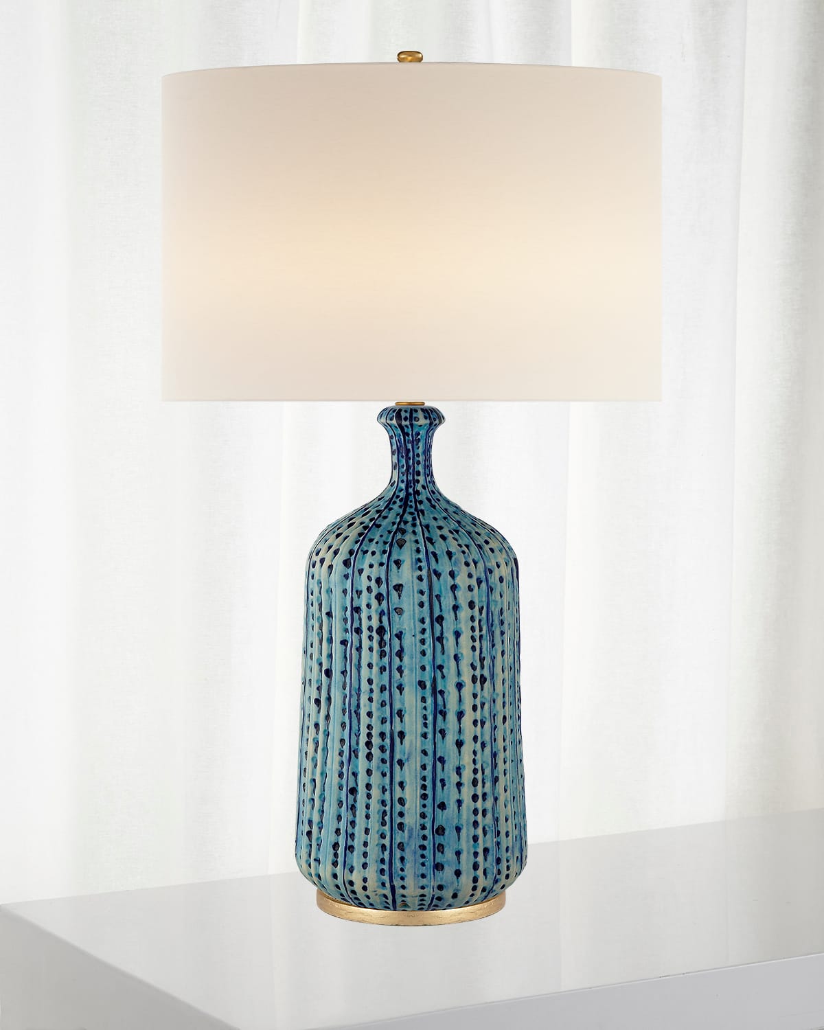 Aerin Culloden Blue Lagoon Table Lamp In Turquoise