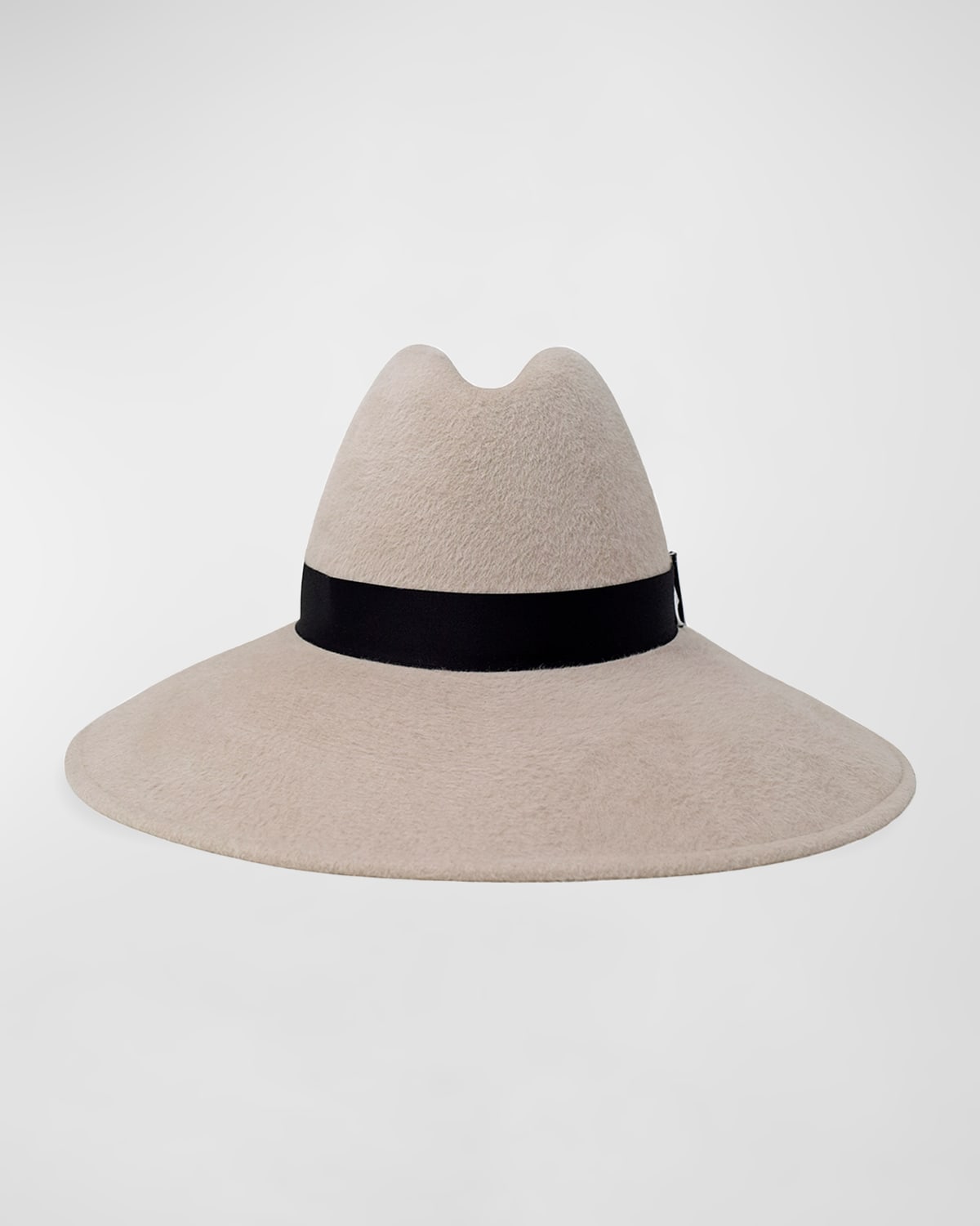 Requiem Handmade Rabbit Felt Wide-Brim Fedora Hat