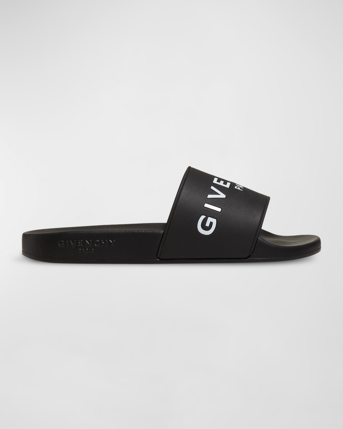 Shop Givenchy Men's Logo Pool Slide Sandals In Black