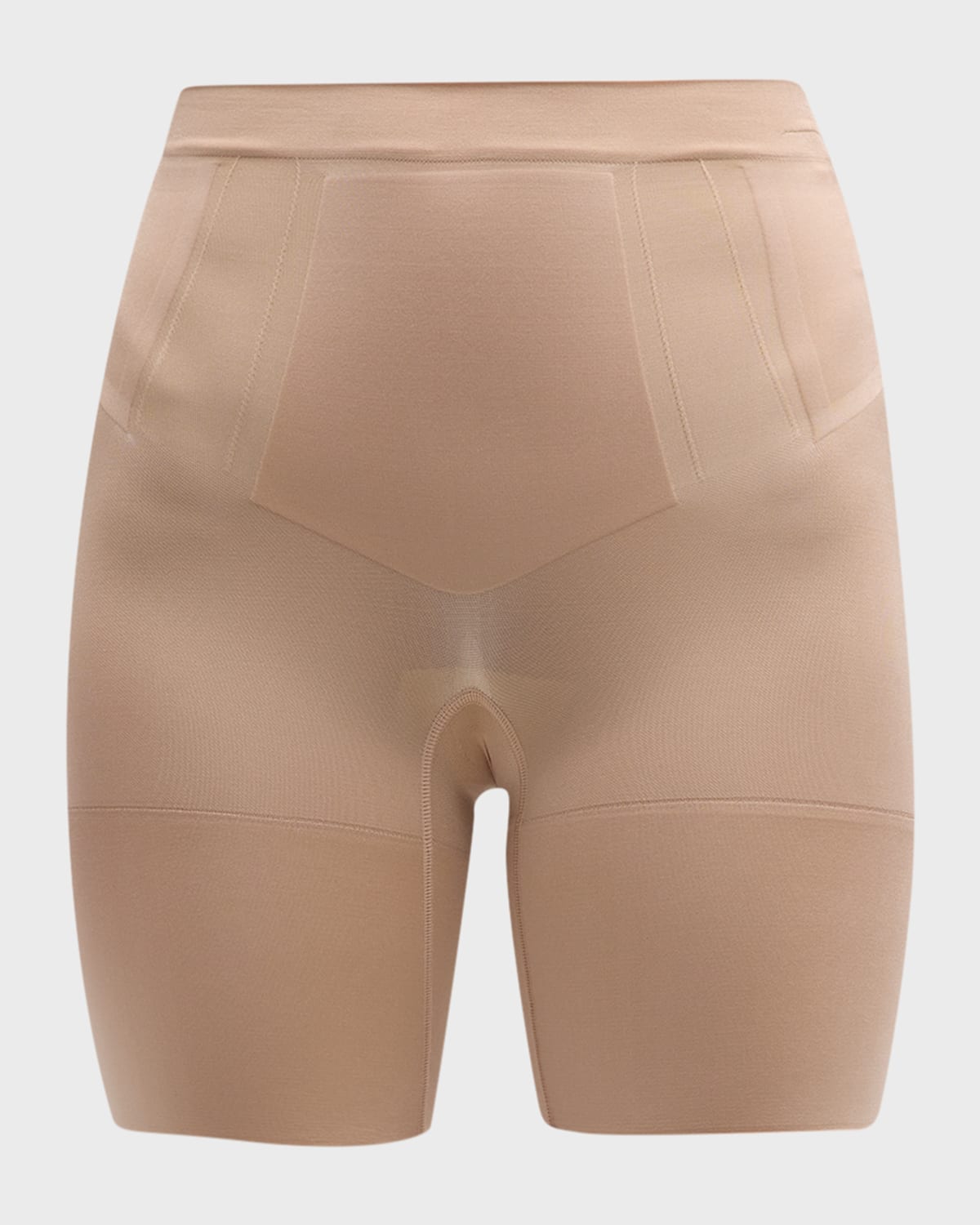 Spanx Power Conceal-her High-waisted Mid-thigh Shorts In Soft Nude