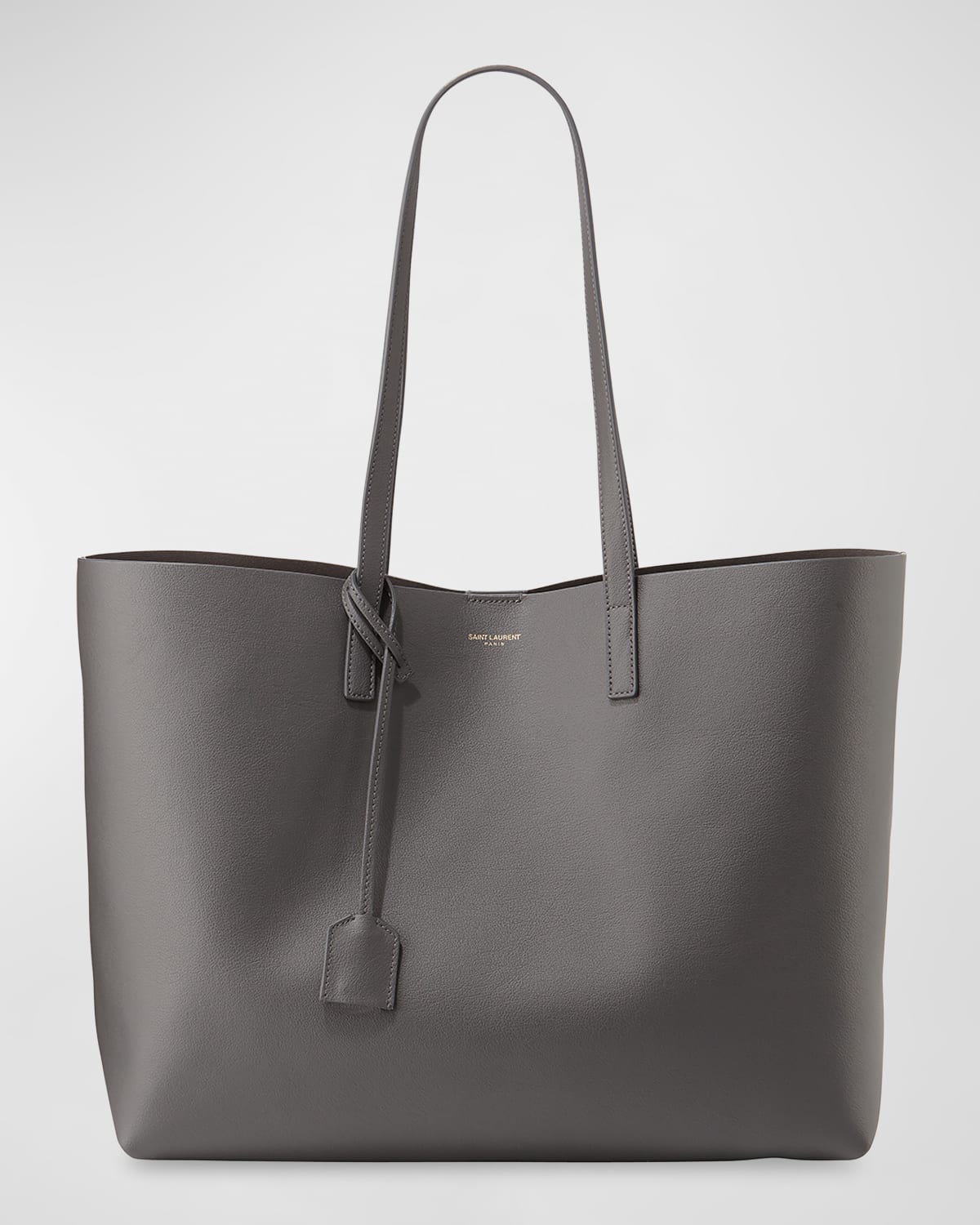 SAINT LAURENT EAST WEST CALFSKIN SHOPPING TOTE BAG