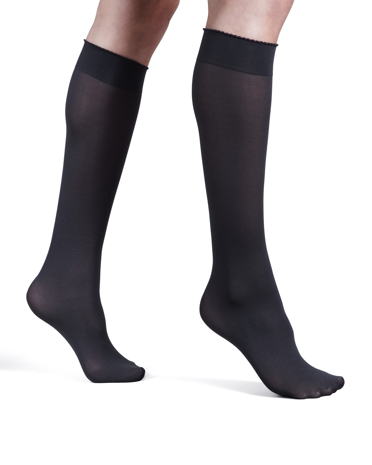 Wolford Velvet De Luxe 50 Denier Knee-high Socks In Admiral