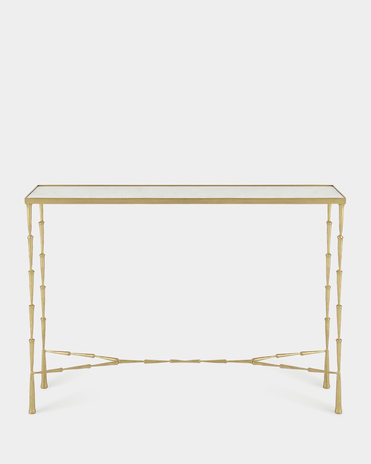 Global Views Spike Console Table In Gold/white