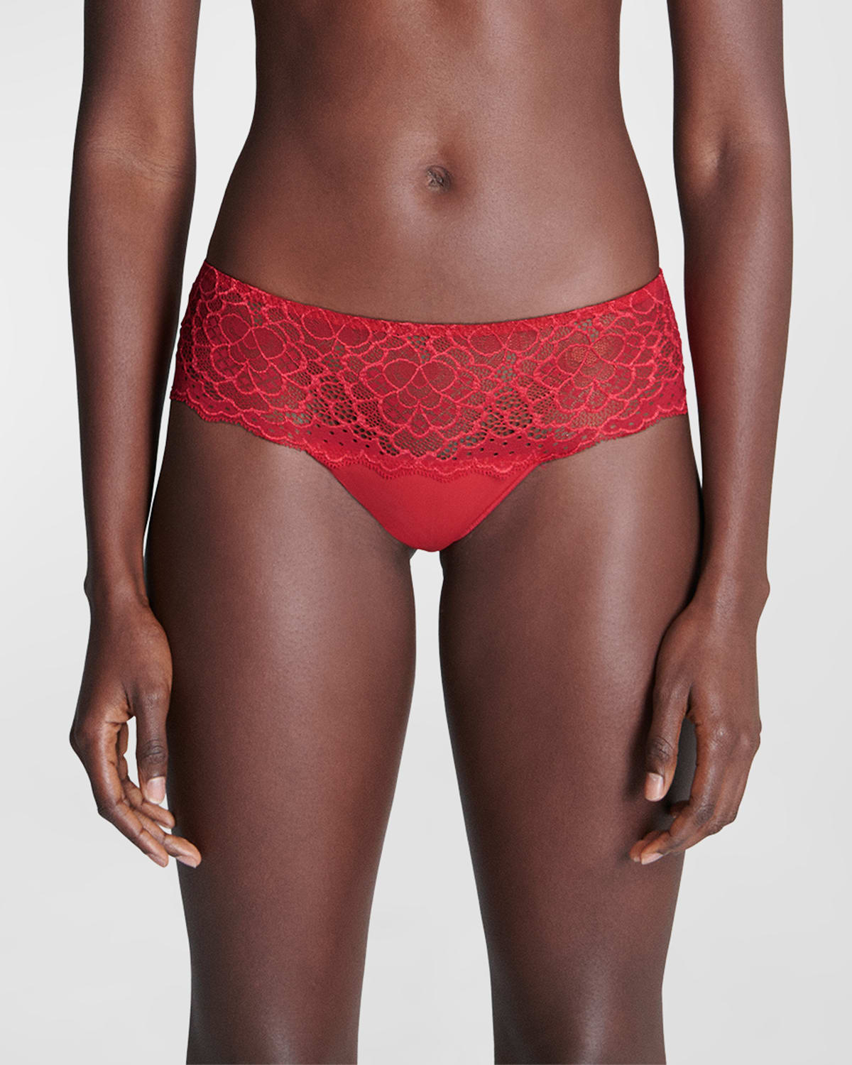 SIMONE PERELE CARESSE LACE-TRIM BOYSHORTS