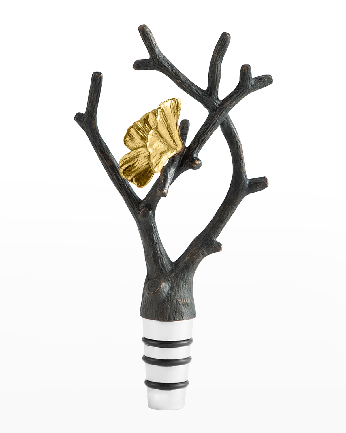 Michael Aram Butterfly Ginkgo Wine Stopper In Silver