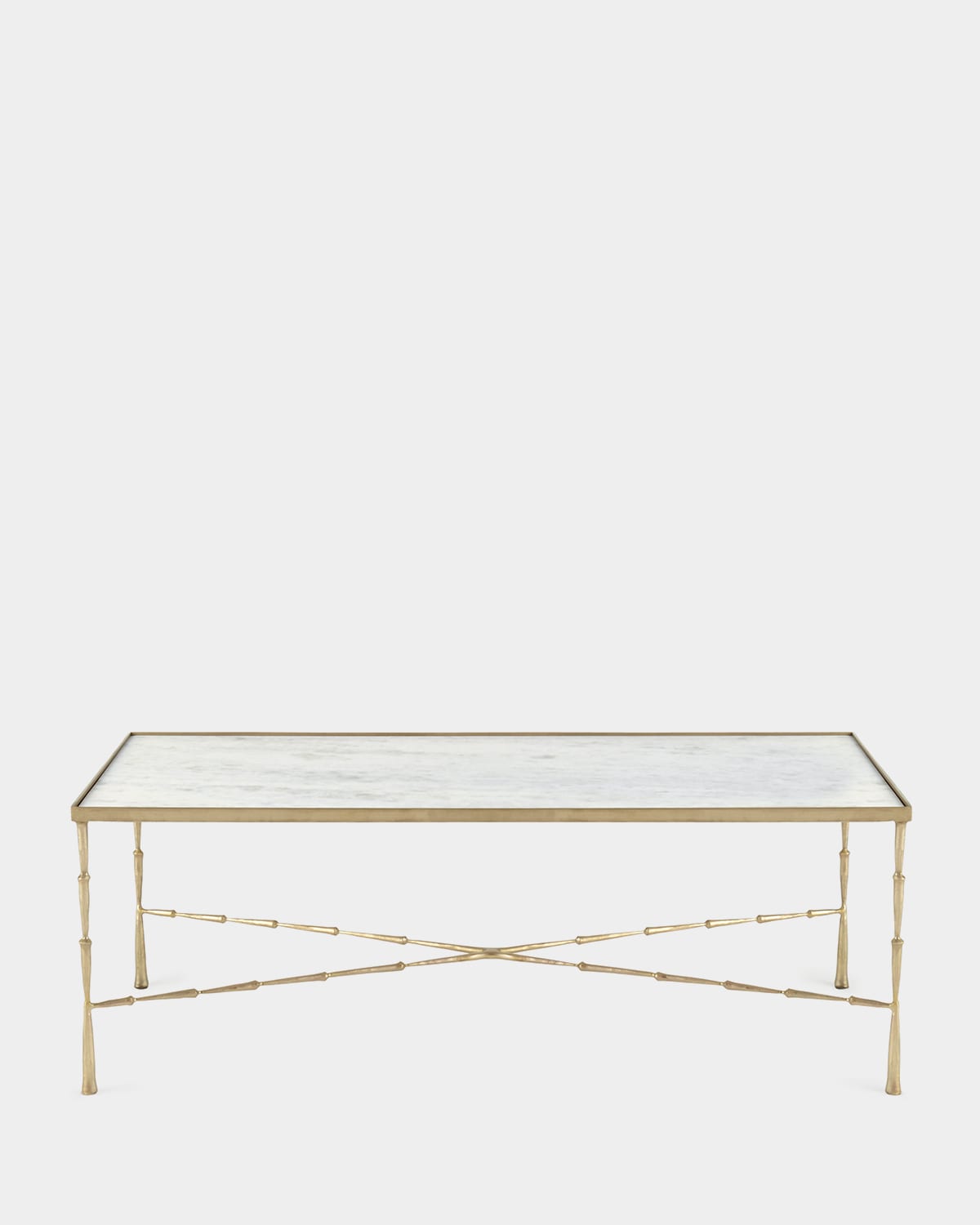 Global Views Serenity Coffee Table In Gold/white