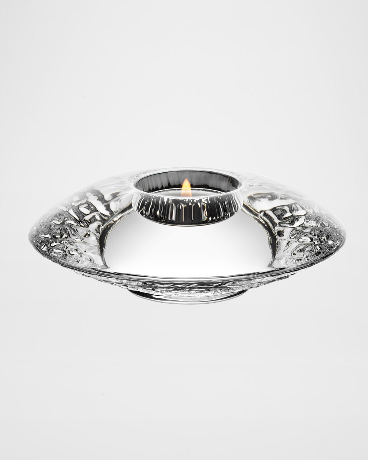 Orrefors Discus Votive In Clear