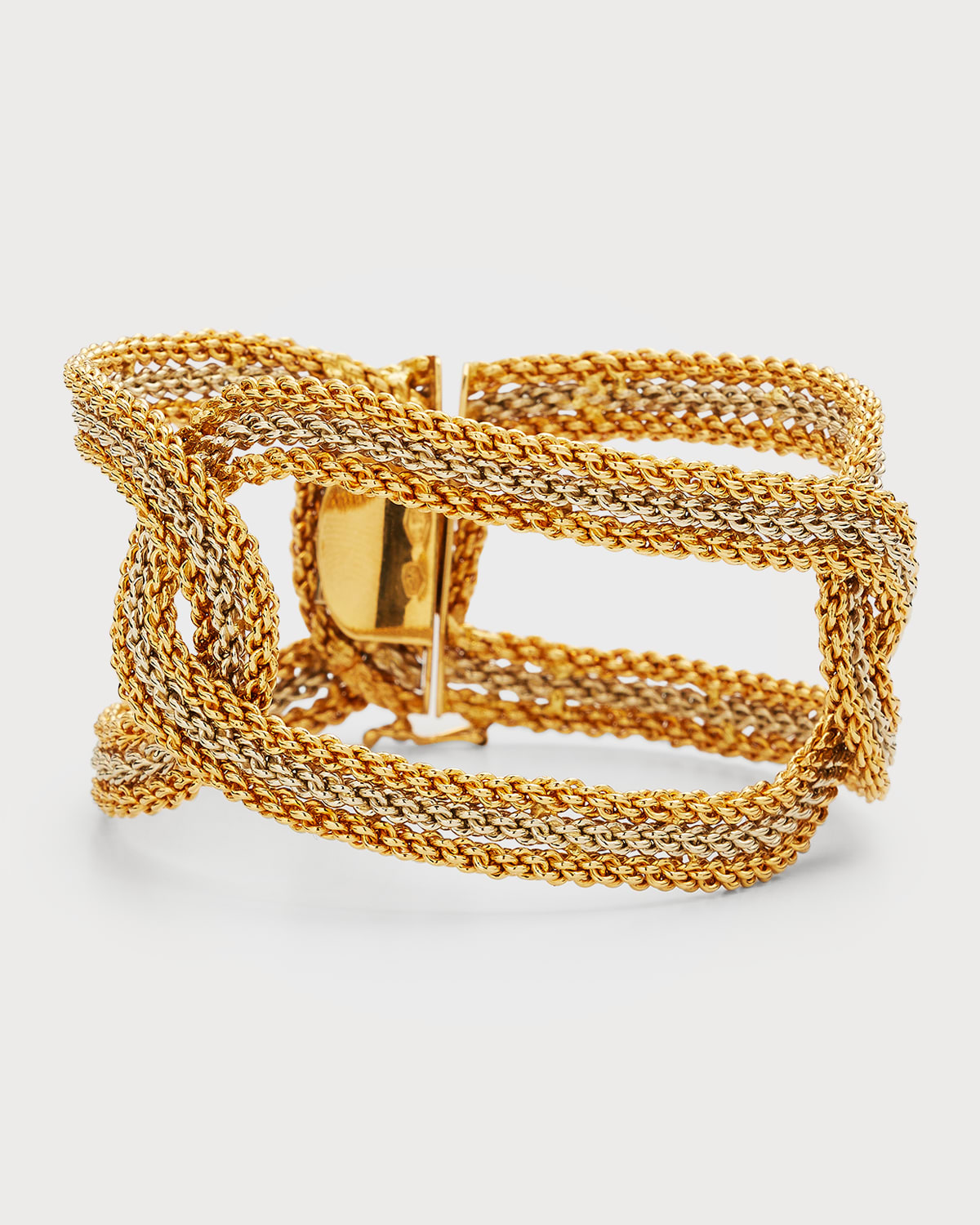 Nm Estate Estate 18k Yellow Gold 3-link Woven Bracelet, 7.5"l