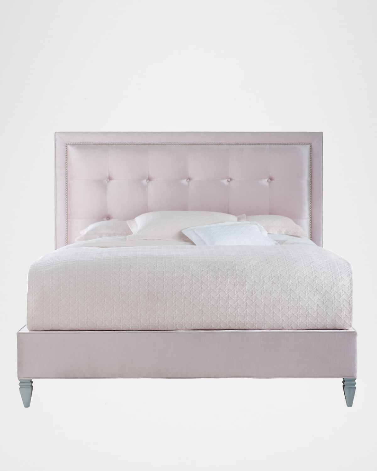 Haute House Callista King Tufted Bed In Light Pink