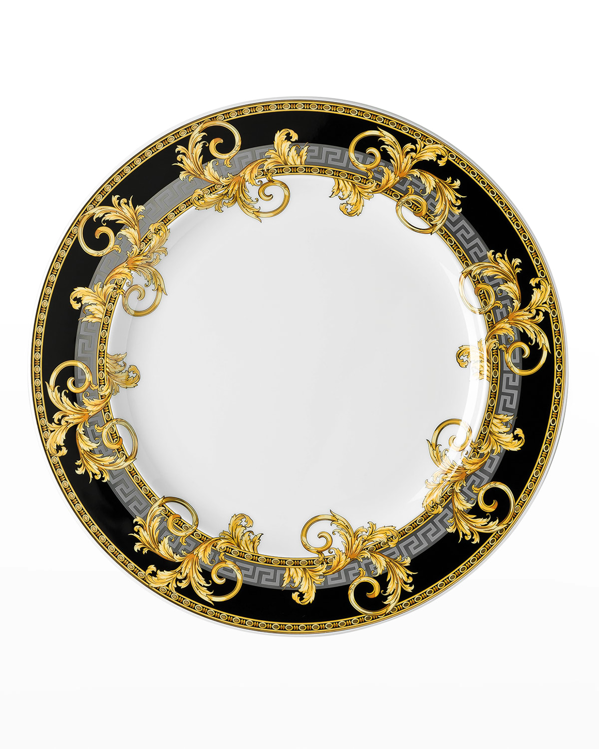 Versace Rosenthal Meets  Prestige Gala Dinner Plate In Gray