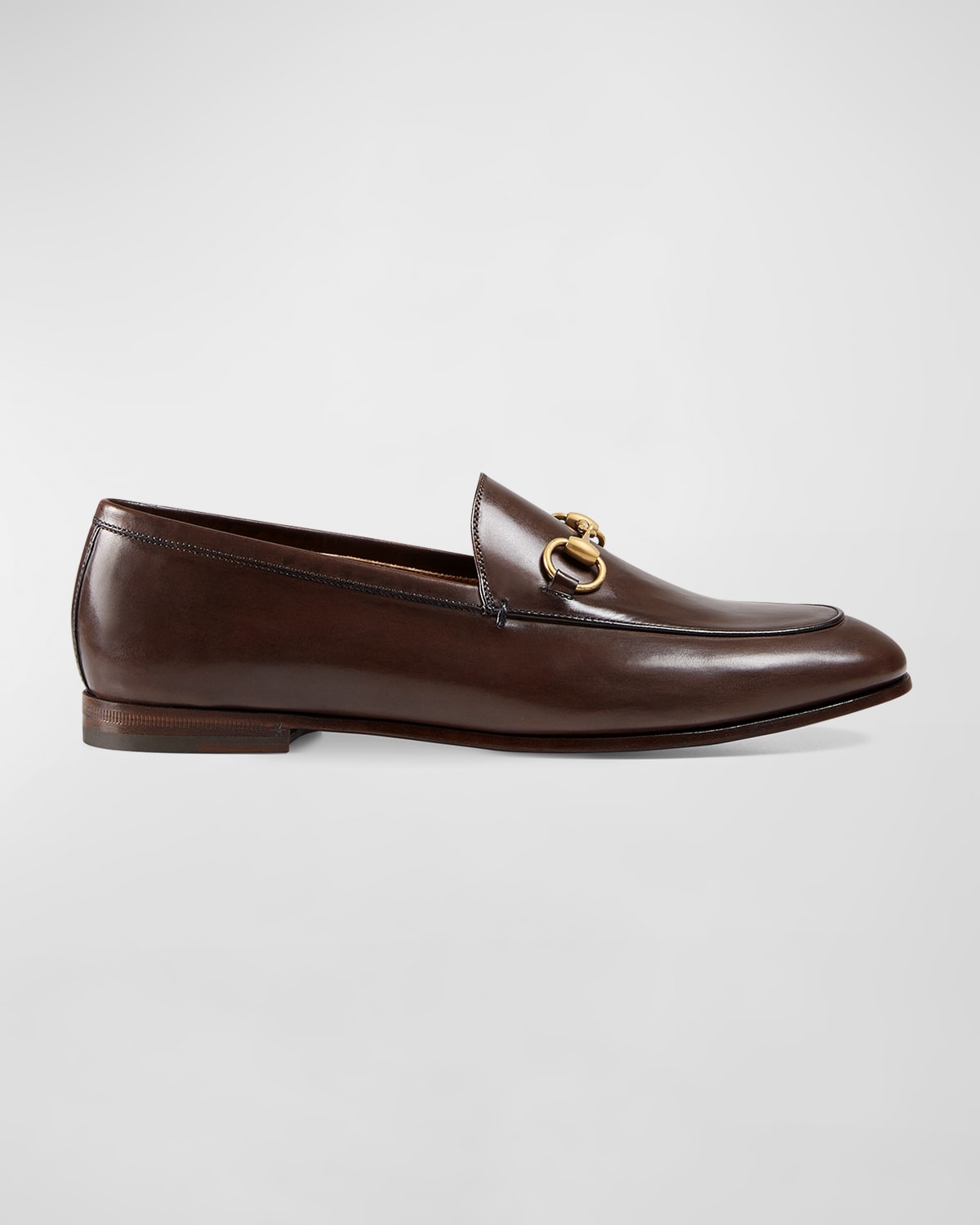 Gucci Leather Bit Loafers In Dark Brown
