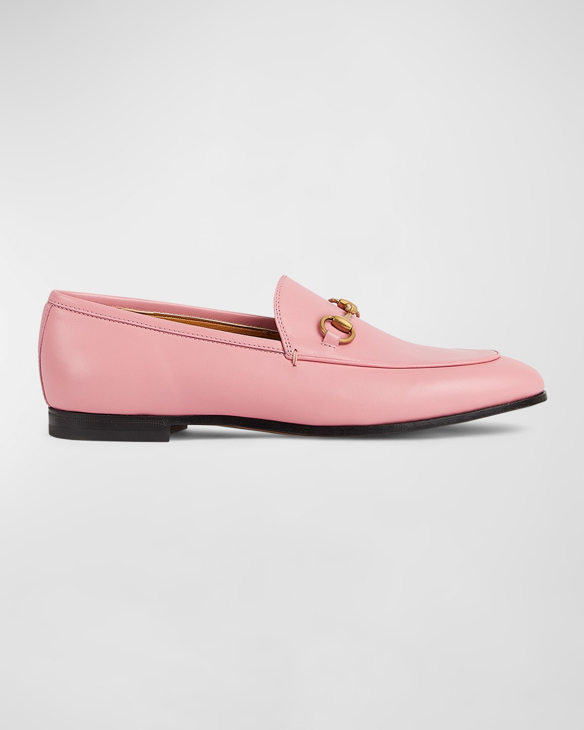 GUCCI JORDAAN LEATHER BIT LOAFERS