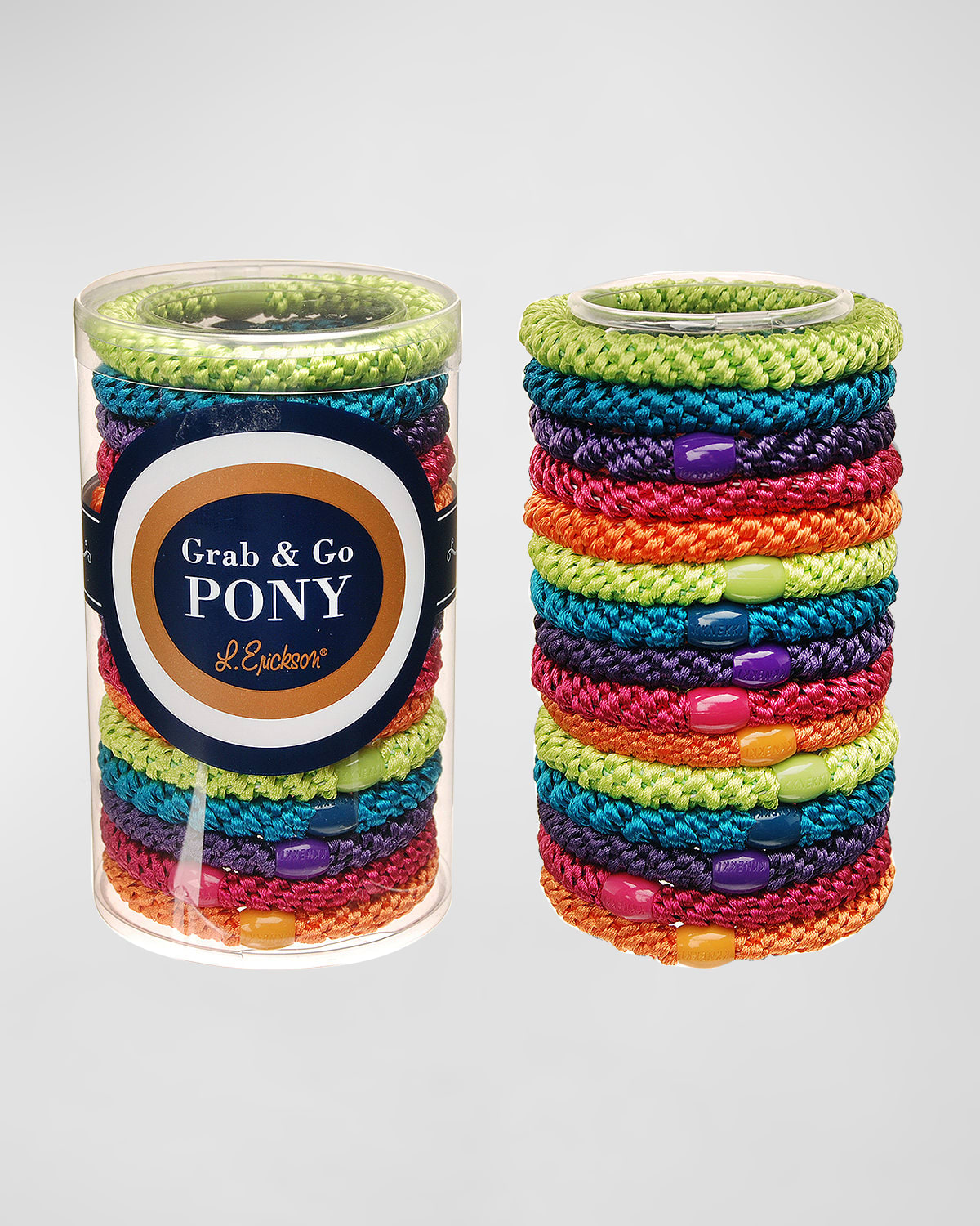 Shop L Erickson Grab & Go Pony Elastics Tube, Set Of 15 In Candy Pack