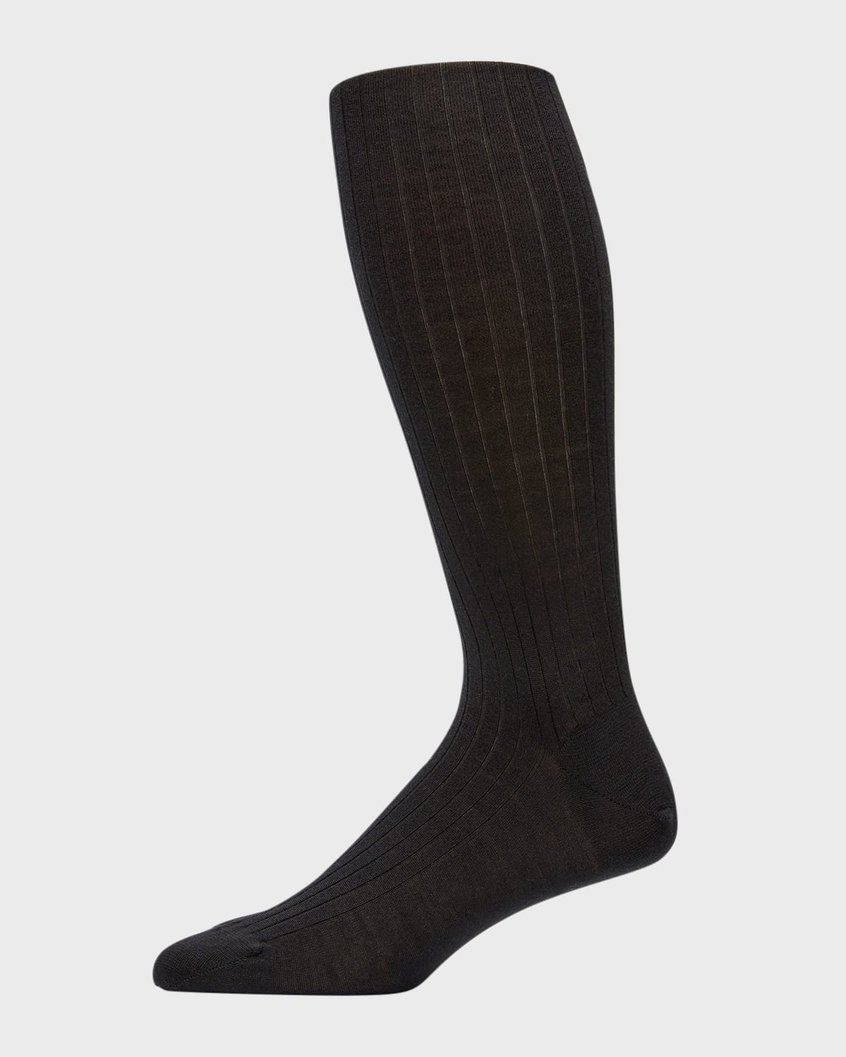Sozzi Calze Men's Cashmere Silk Over-calf Socks In Black