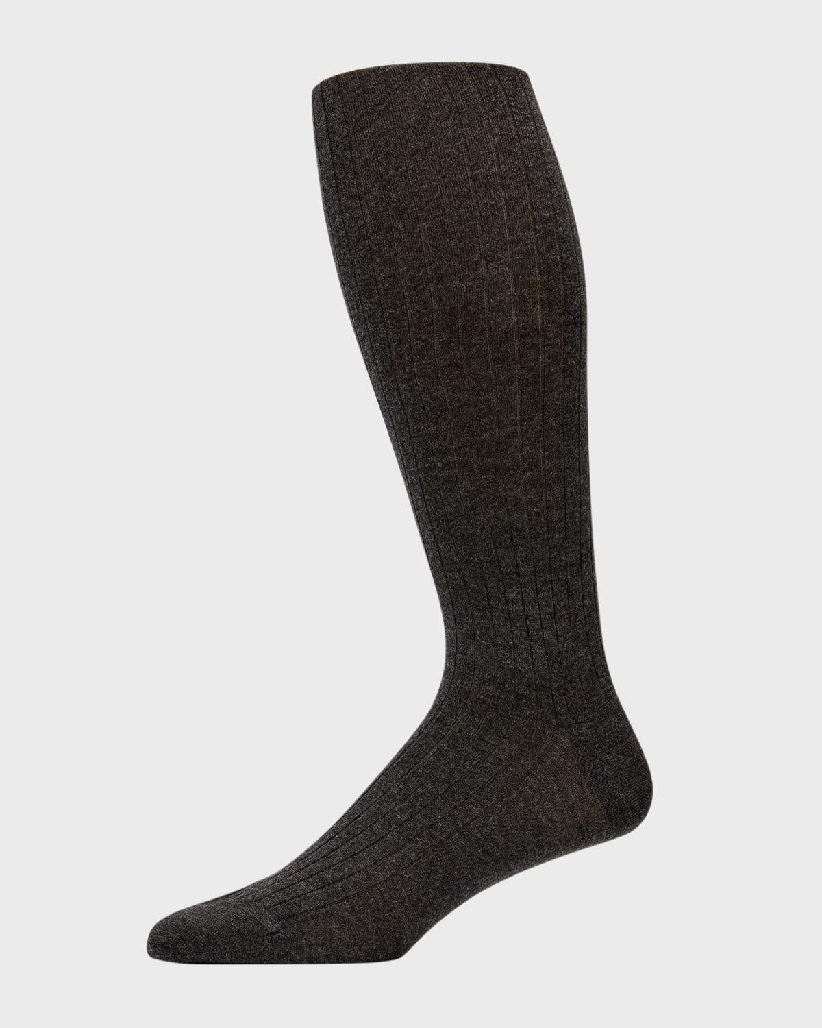 Sozzi Calze Men's Cashmere Silk Over-calf Socks In Gray