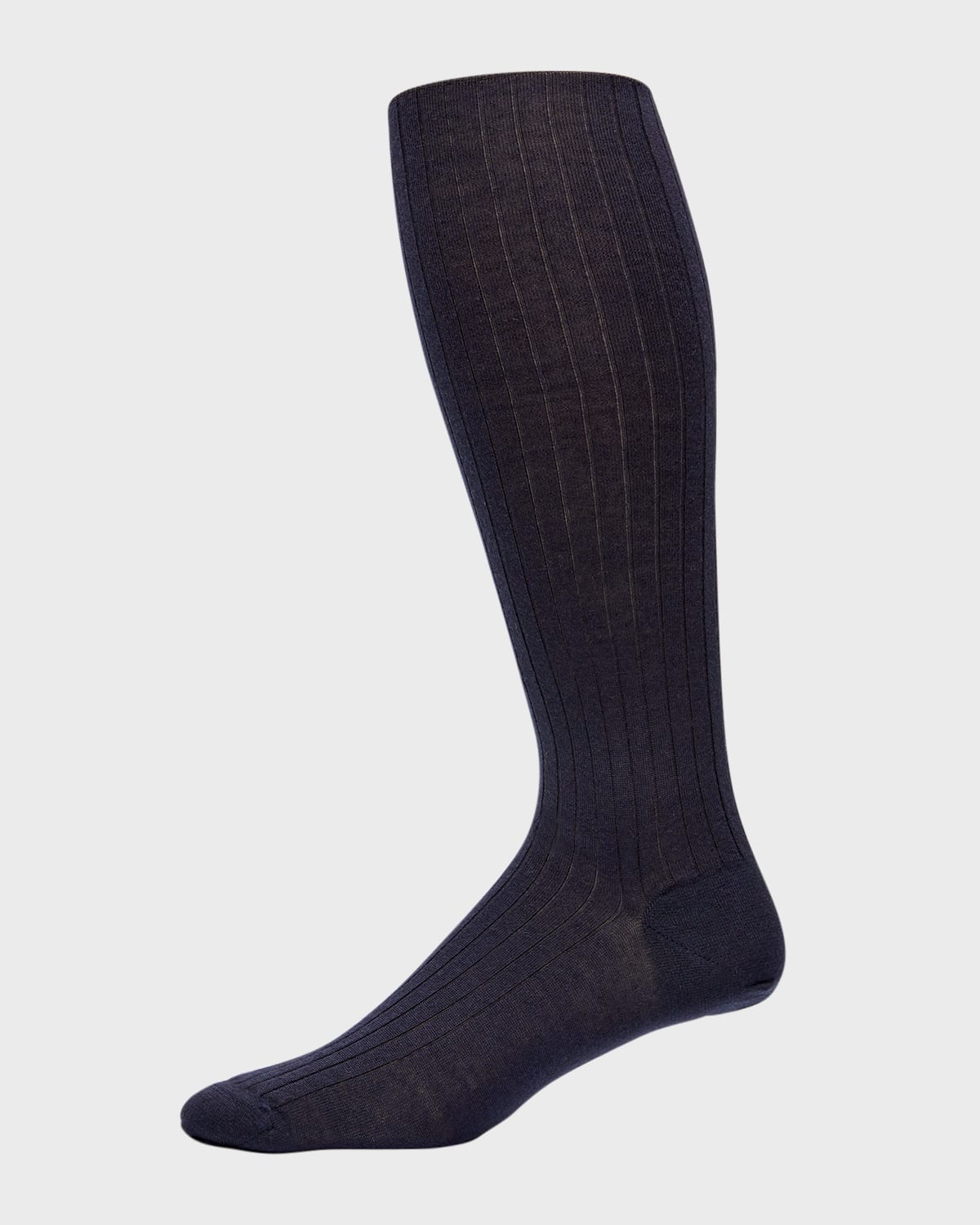 Sozzi Calze Men's Cashmere Silk Over-calf Socks In Blue