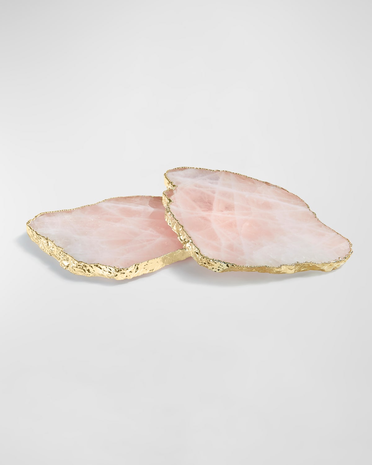 Anna New York Rose Quartz Coasters, Set Of 2