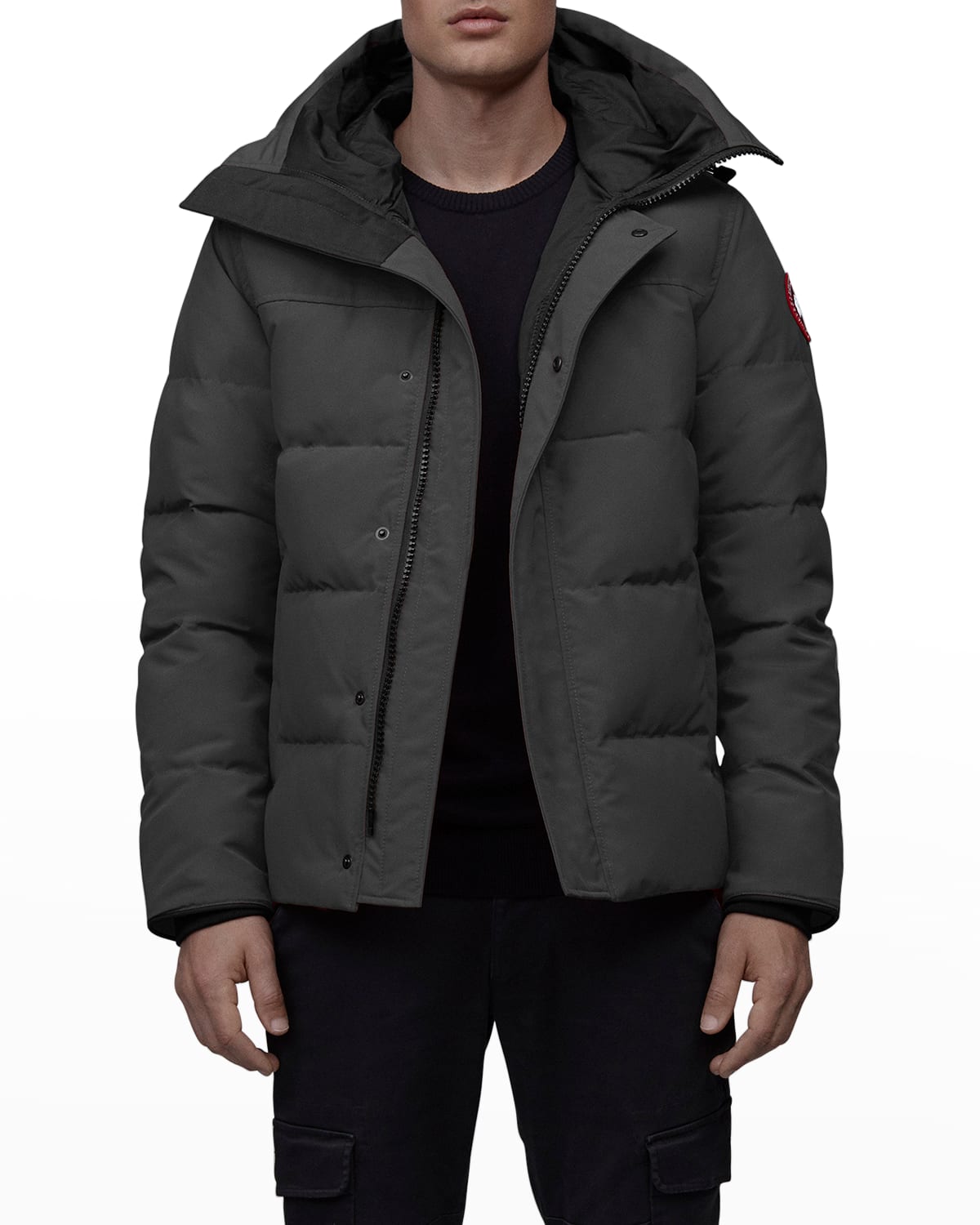 Canada Goose Macmillan Hooded Parka Coat In Graphite