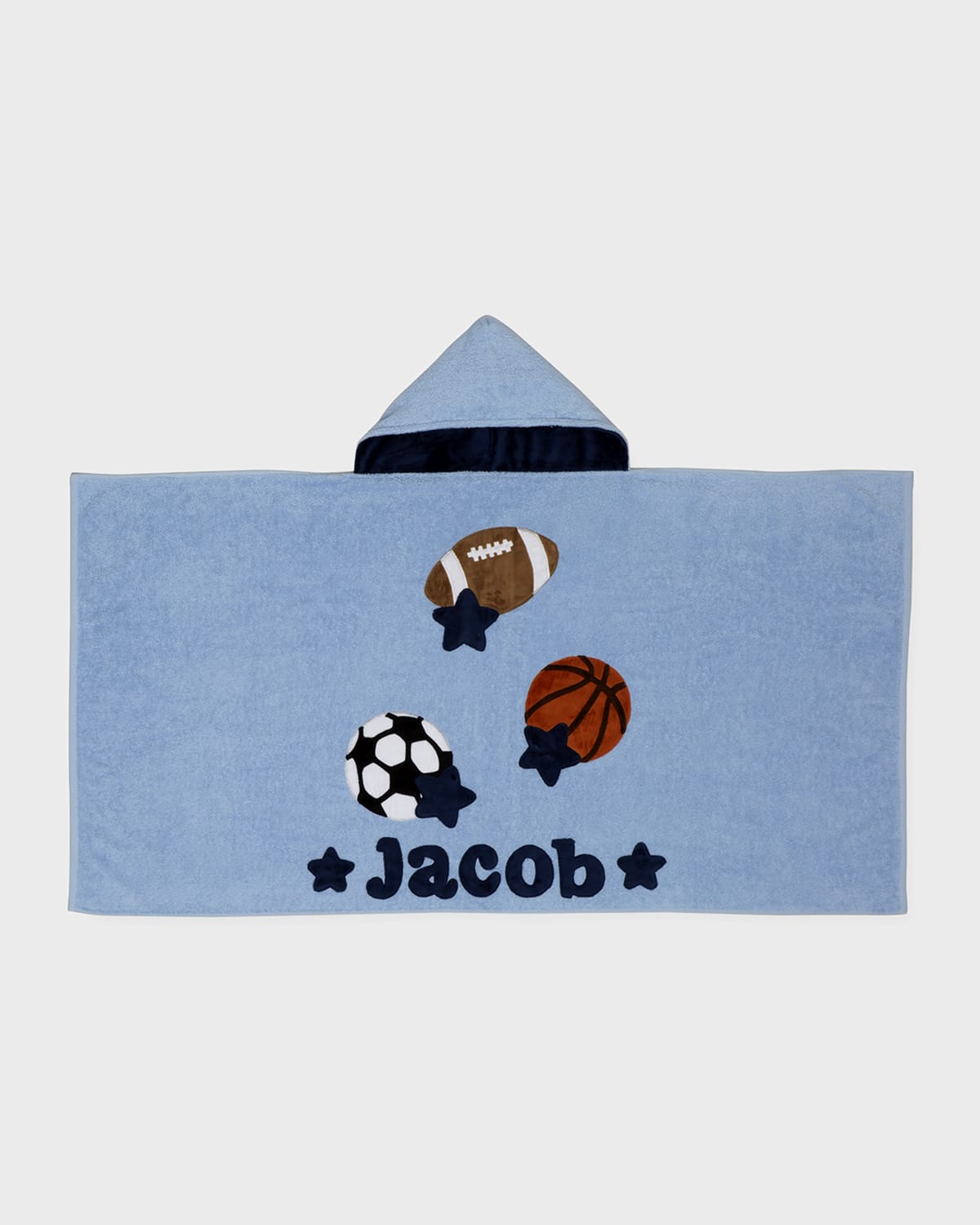 Boogie Baby Good Sport Hooded Towel In Blue/gray
