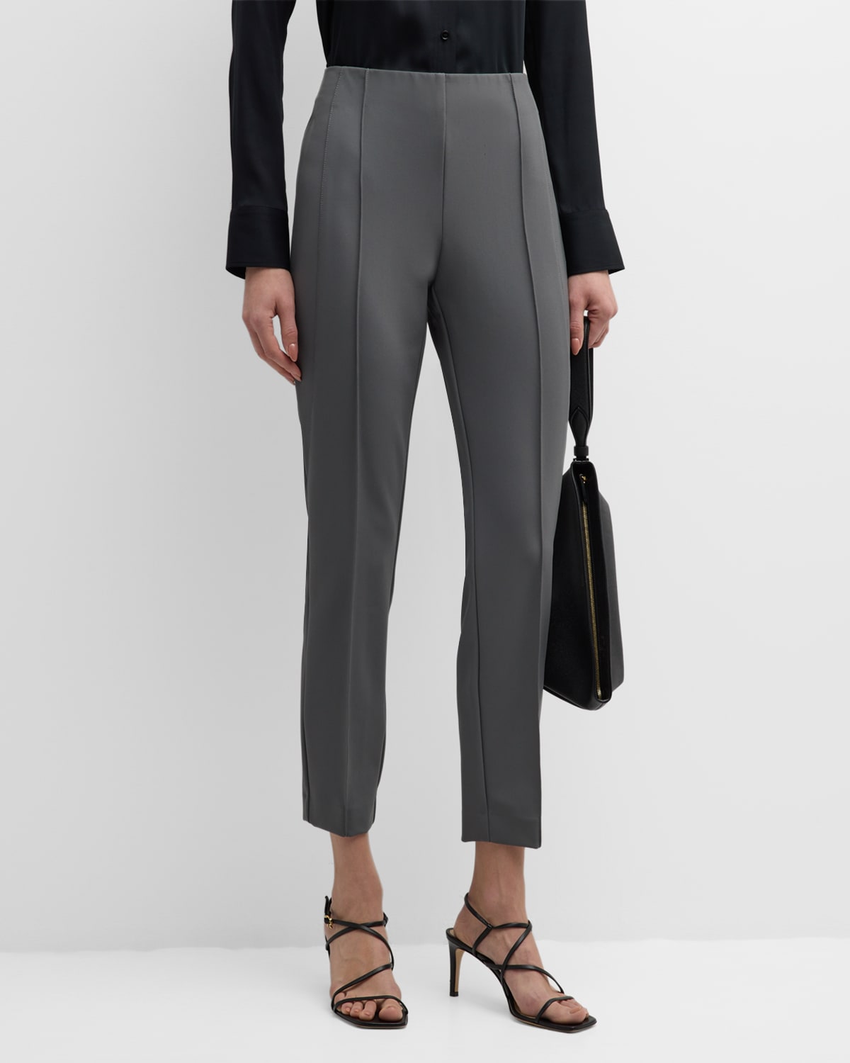 Lafayette 148 Petite Acclaimed Stretch Gramercy Pant In Shale