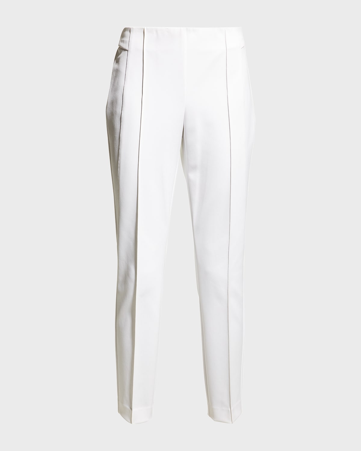 Lafayette 148 Gramercy Acclaimed-stretch Pants In White