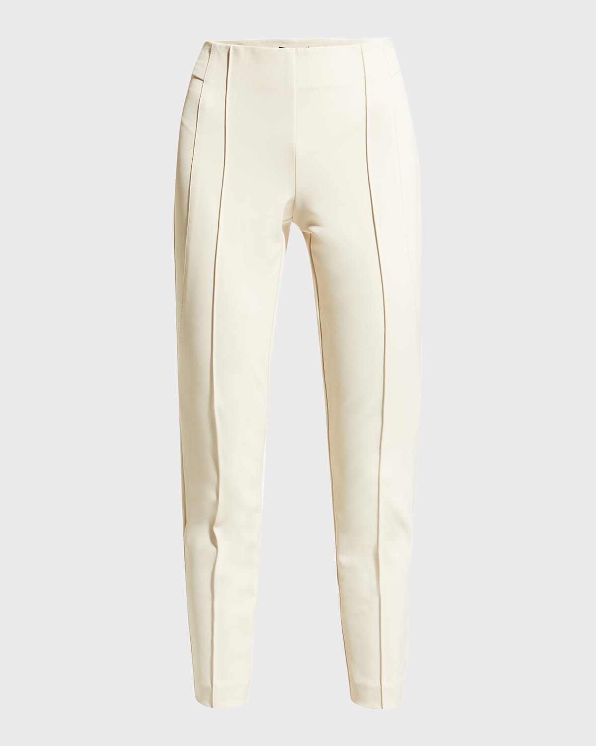 Shop Lafayette 148 Gramercy Acclaimed-stretch Pants In Sand