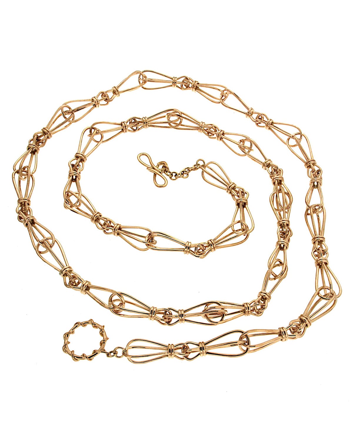 18k Caged-Link Necklace, 36"L
