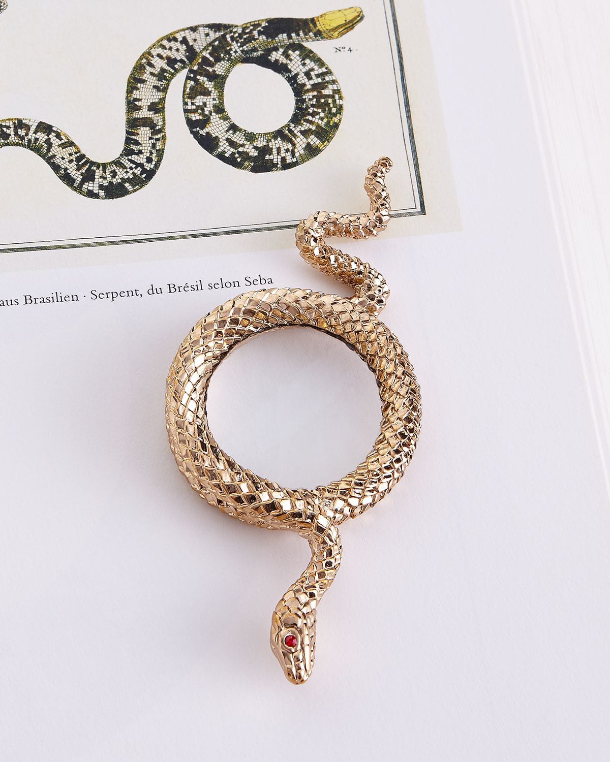 Shop L'objet Snake Small Gold-plated Magnifying Glass