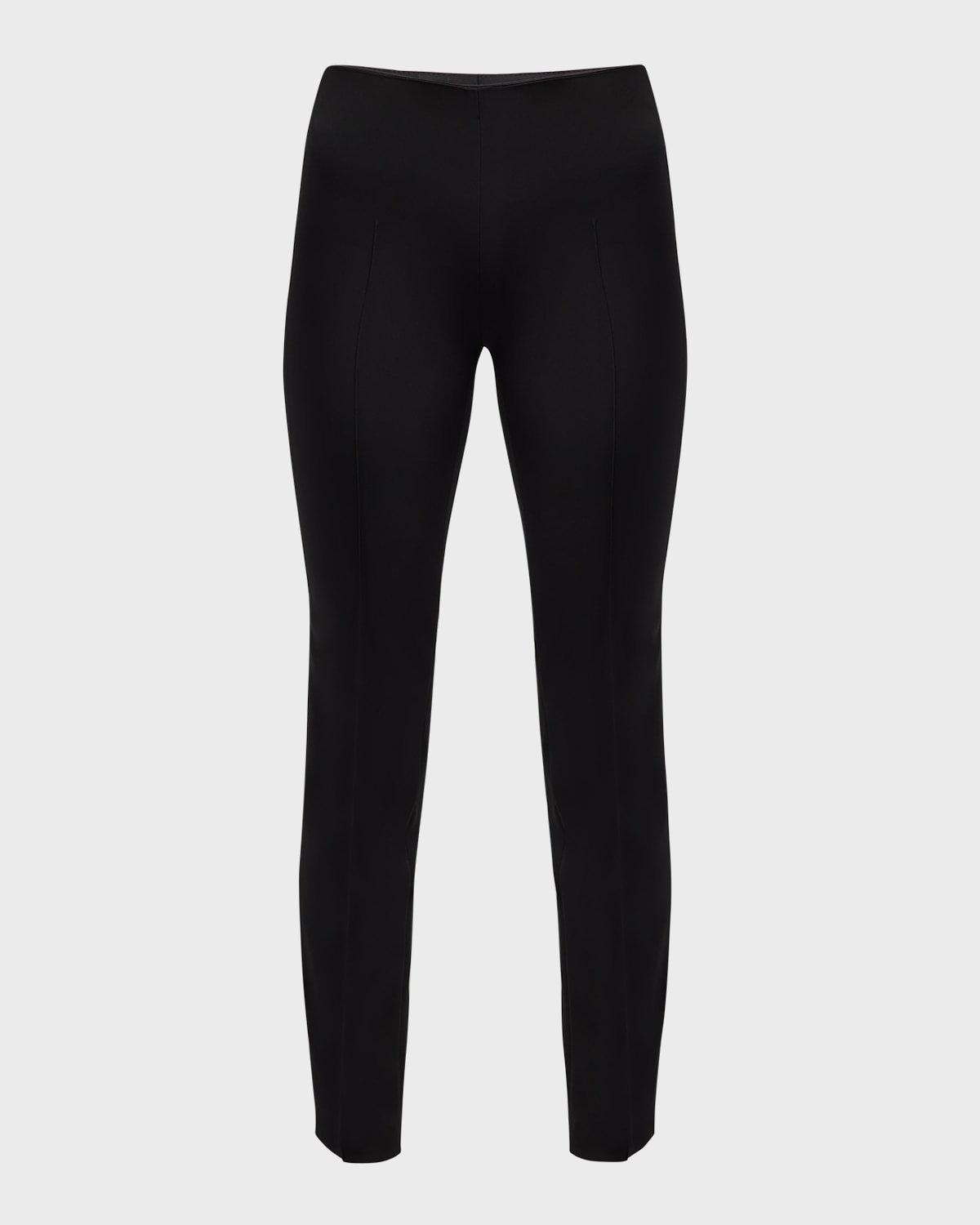 Akris Melissa Techno Cotton Pants, Black In Black