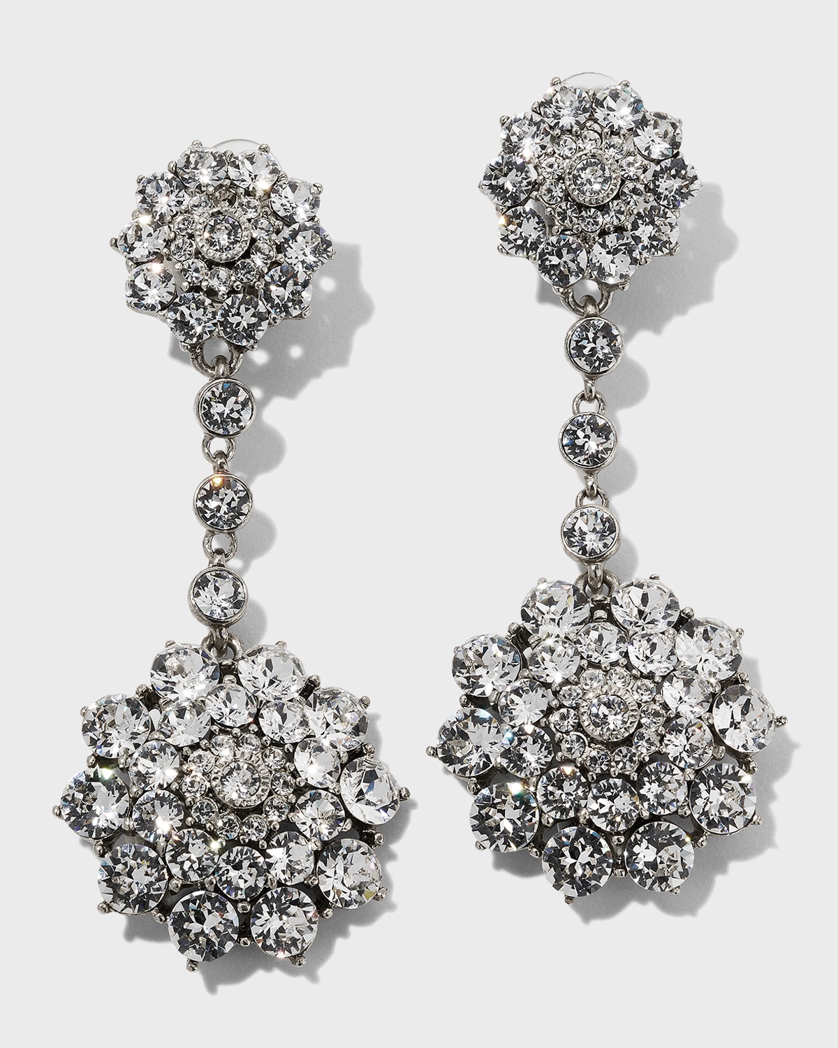 Oscar De La Renta Classic Jeweled Clip-on Earrings