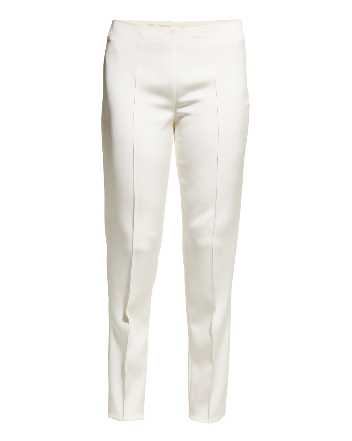 Akris Melissa Mid-rise Slim-leg Pants In White