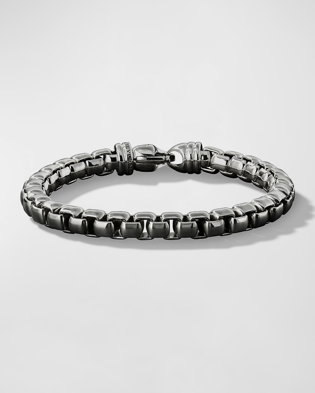 Men's Box Chain Bracelet in Silver, 5mm, Size L