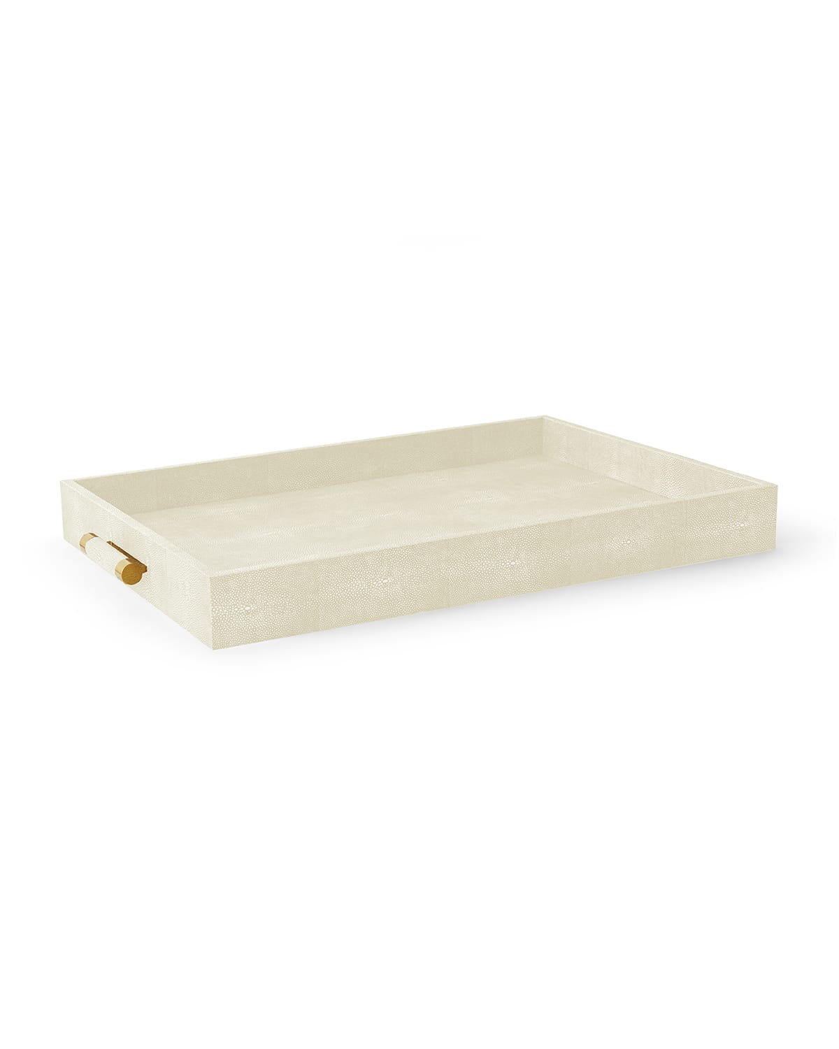 Cream Shagreen Butler Tray