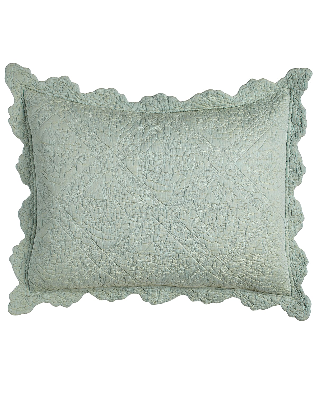 Amity Home Standard Zella Quilted Sham In Green