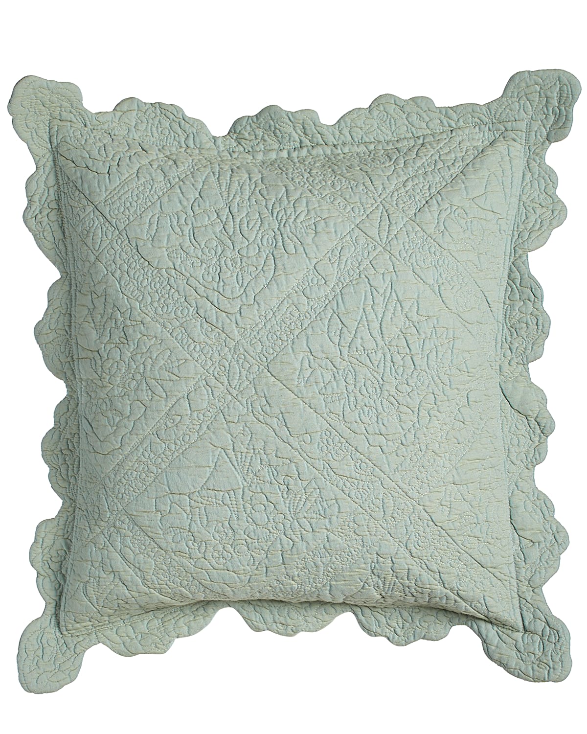 Amity Home Zella Quilted Pillow, 18"sq. In Green