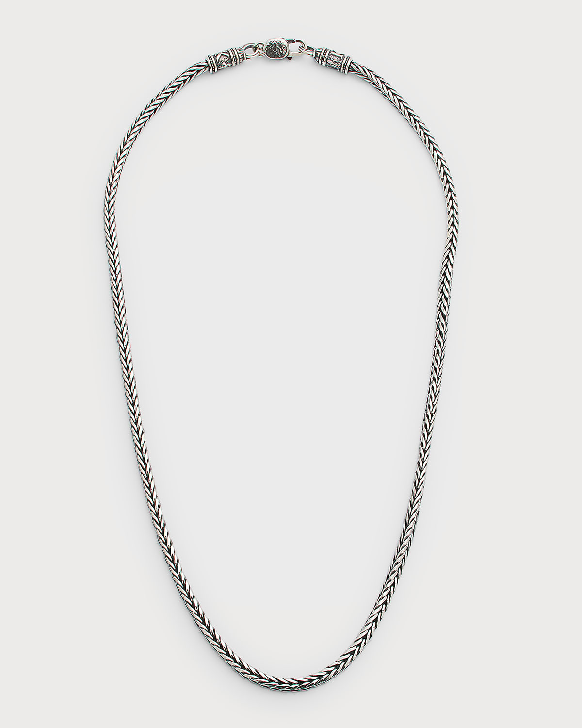 Men's Sterling Silver Braided Chain Necklace