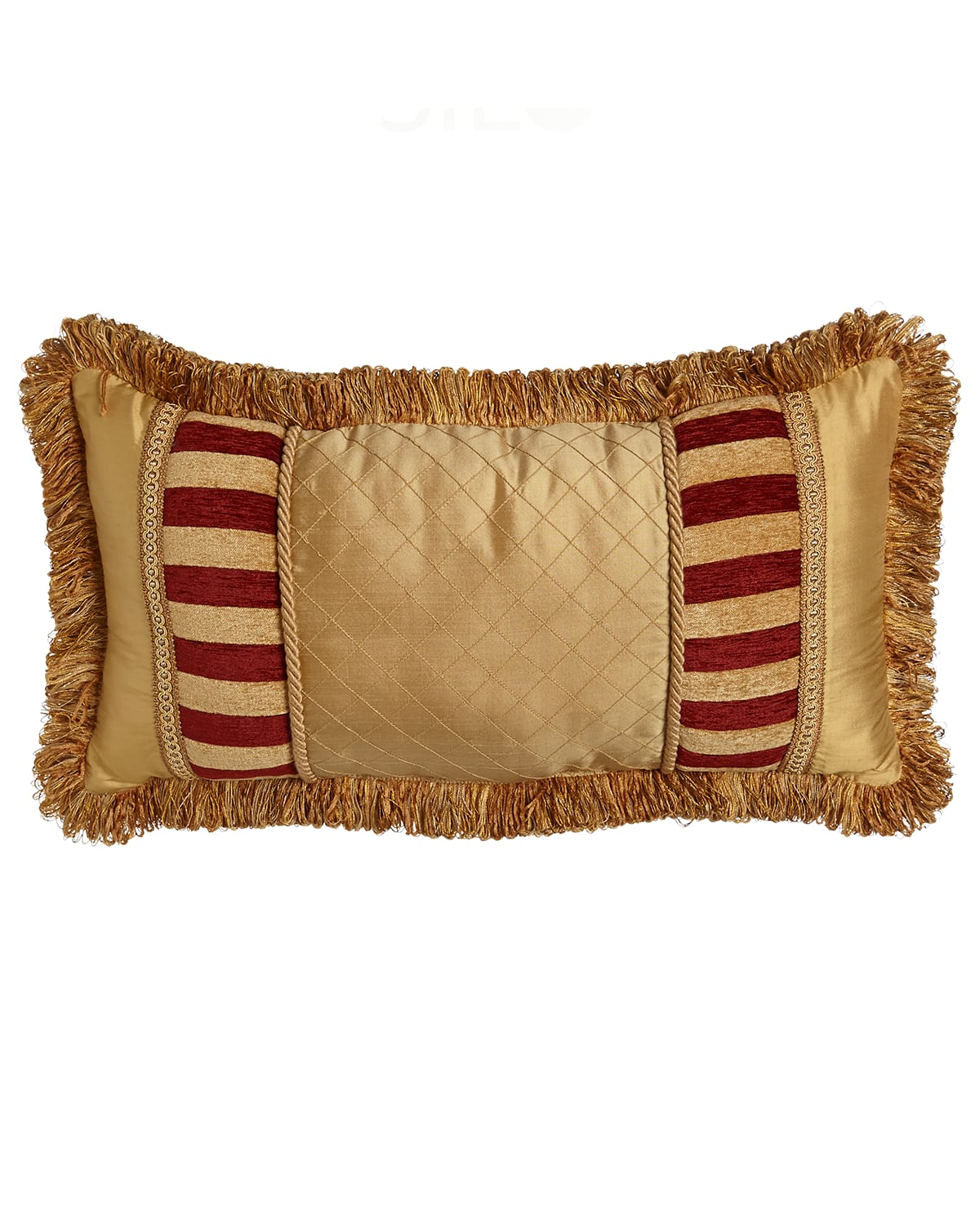 Shop Austin Horn Collection Bellissimo Pieced Pillow With Fringe, 13" X 24" In Rust Red